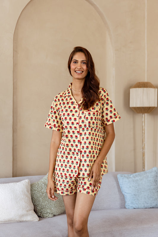 WILD TULIP SHORT PJ SET
