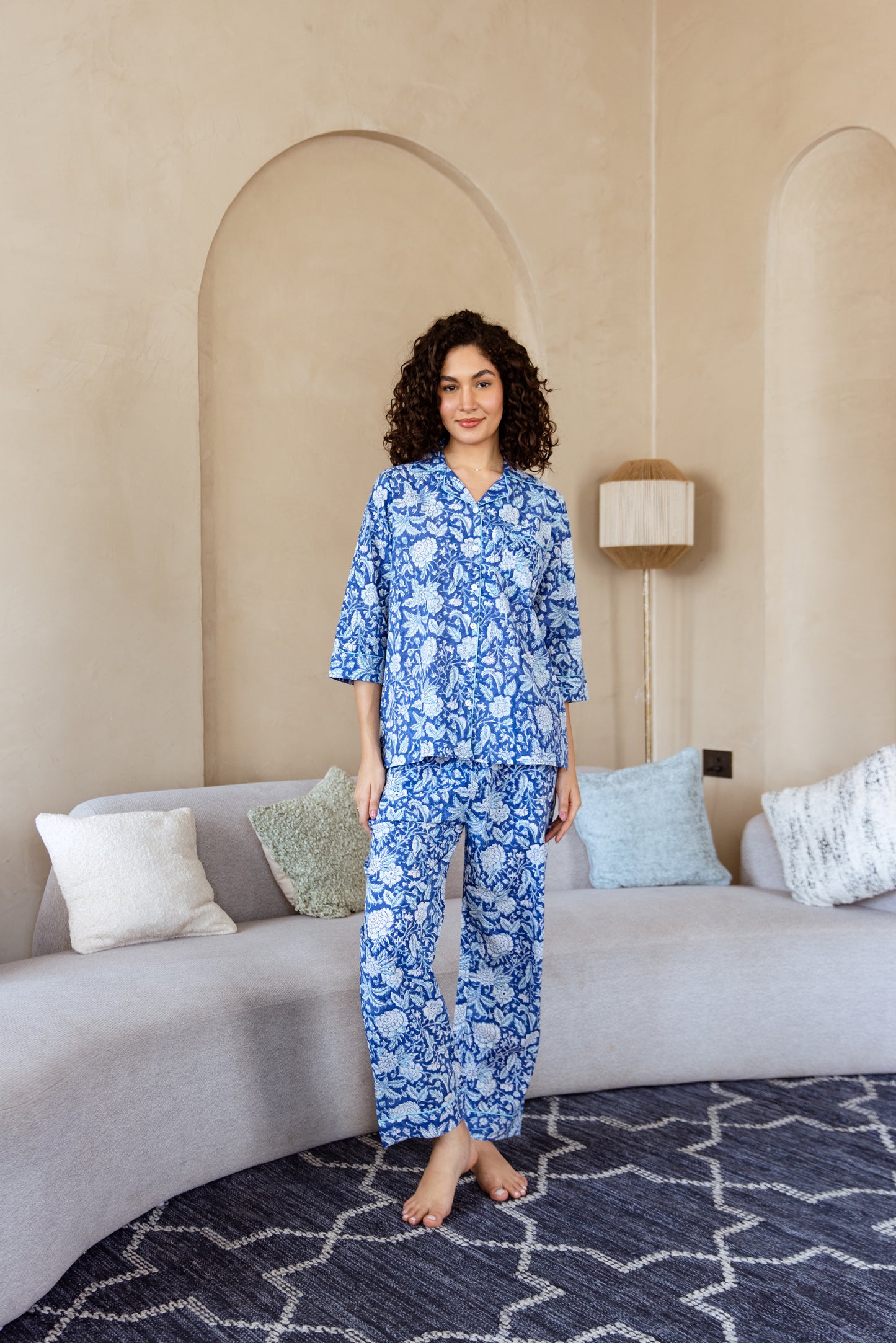 BLUE BLOSSOM LONG PJ SET