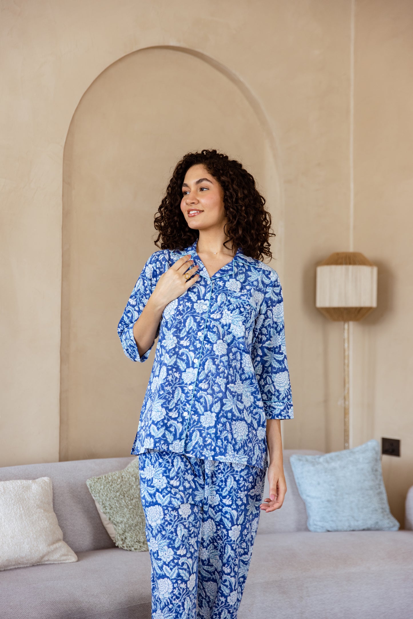 BLUE BLOSSOM LONG PJ SET