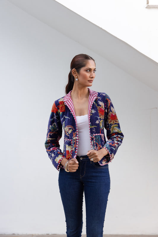 VELVET JACKET - MIDNIGHT BLOOM