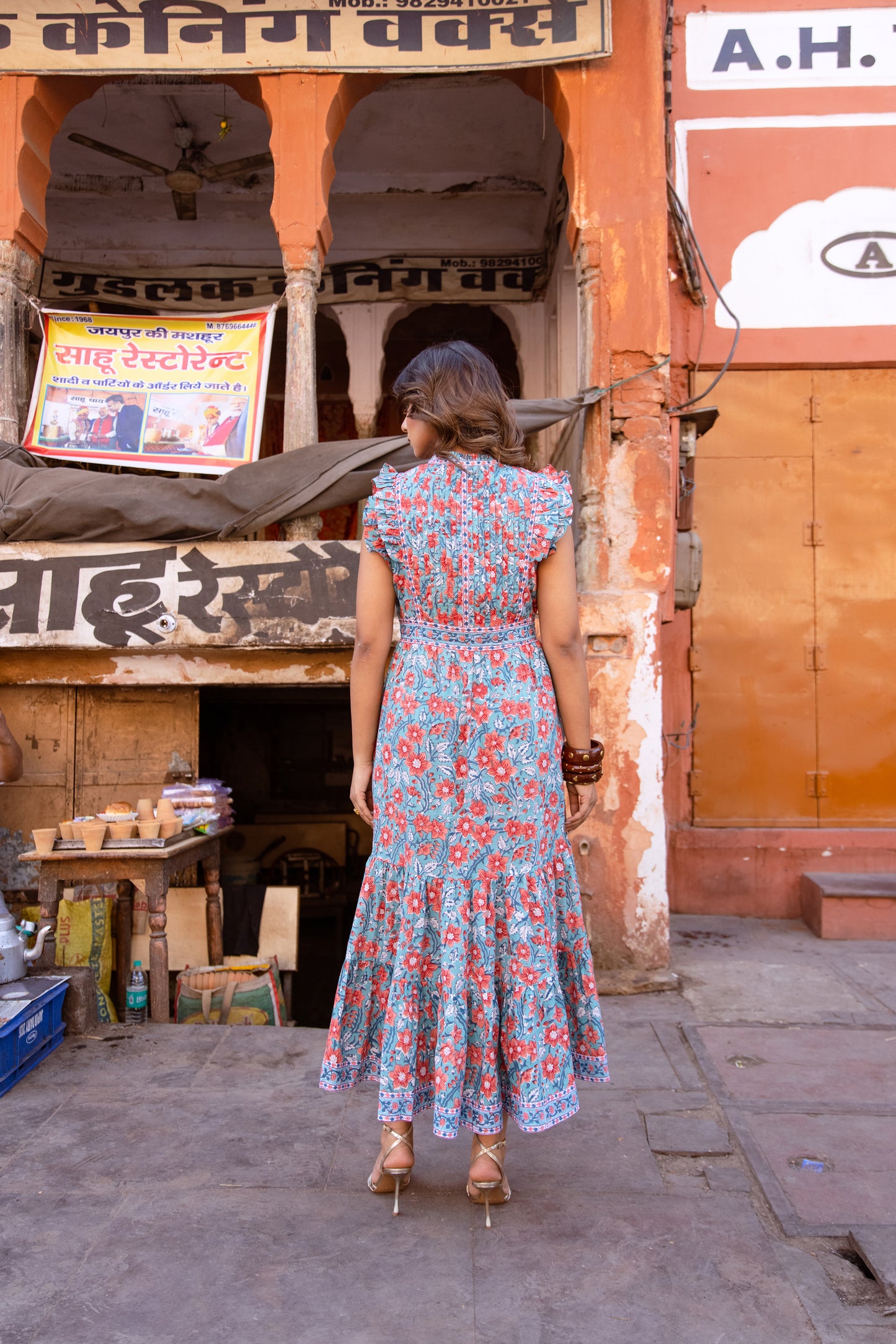 AVA DRESS - TURQUOISE FLORAL