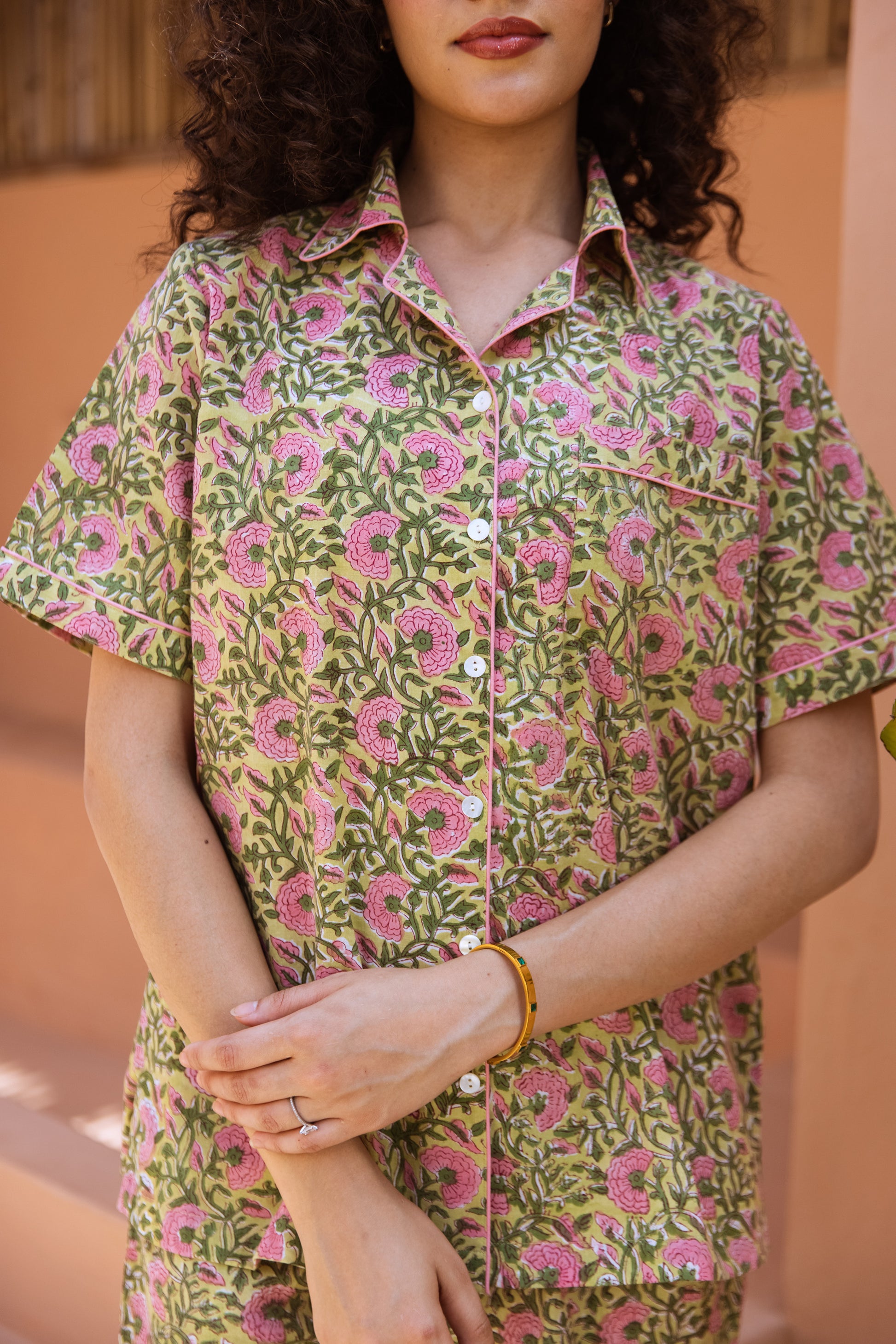 PINK BLOSSOM SHORT PJ SET