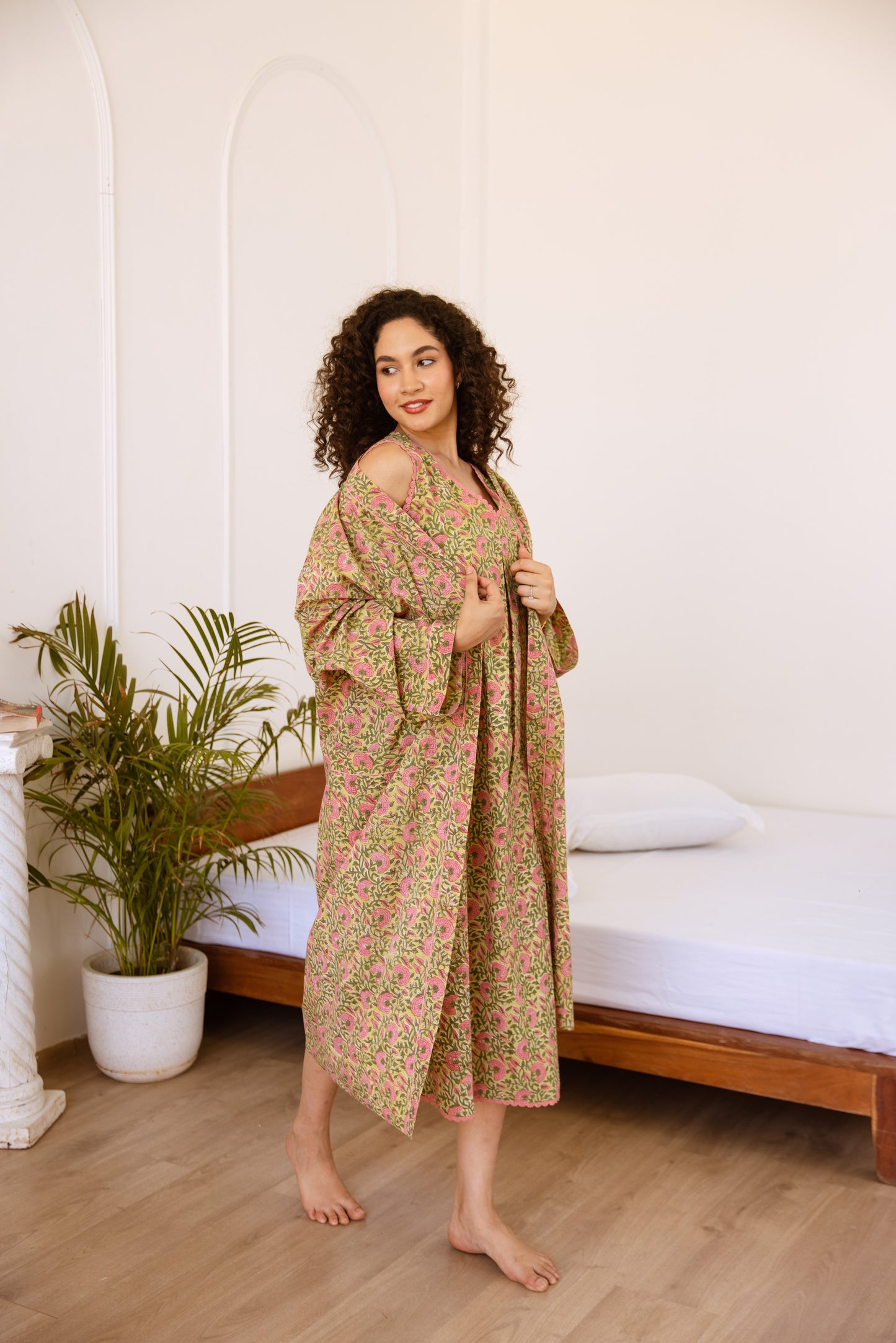 PINK BLOSSOM COTTON NIGHTIE