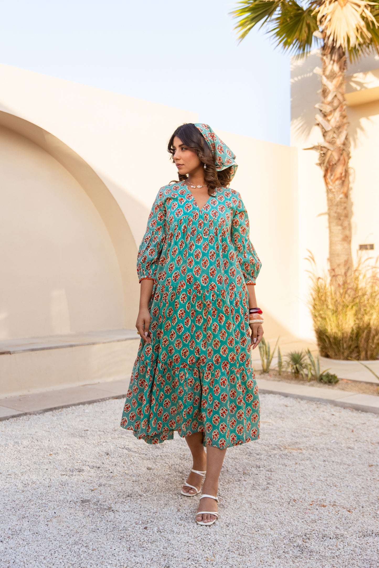 ZOYA DRESS - TURQUOISE FLORAL
