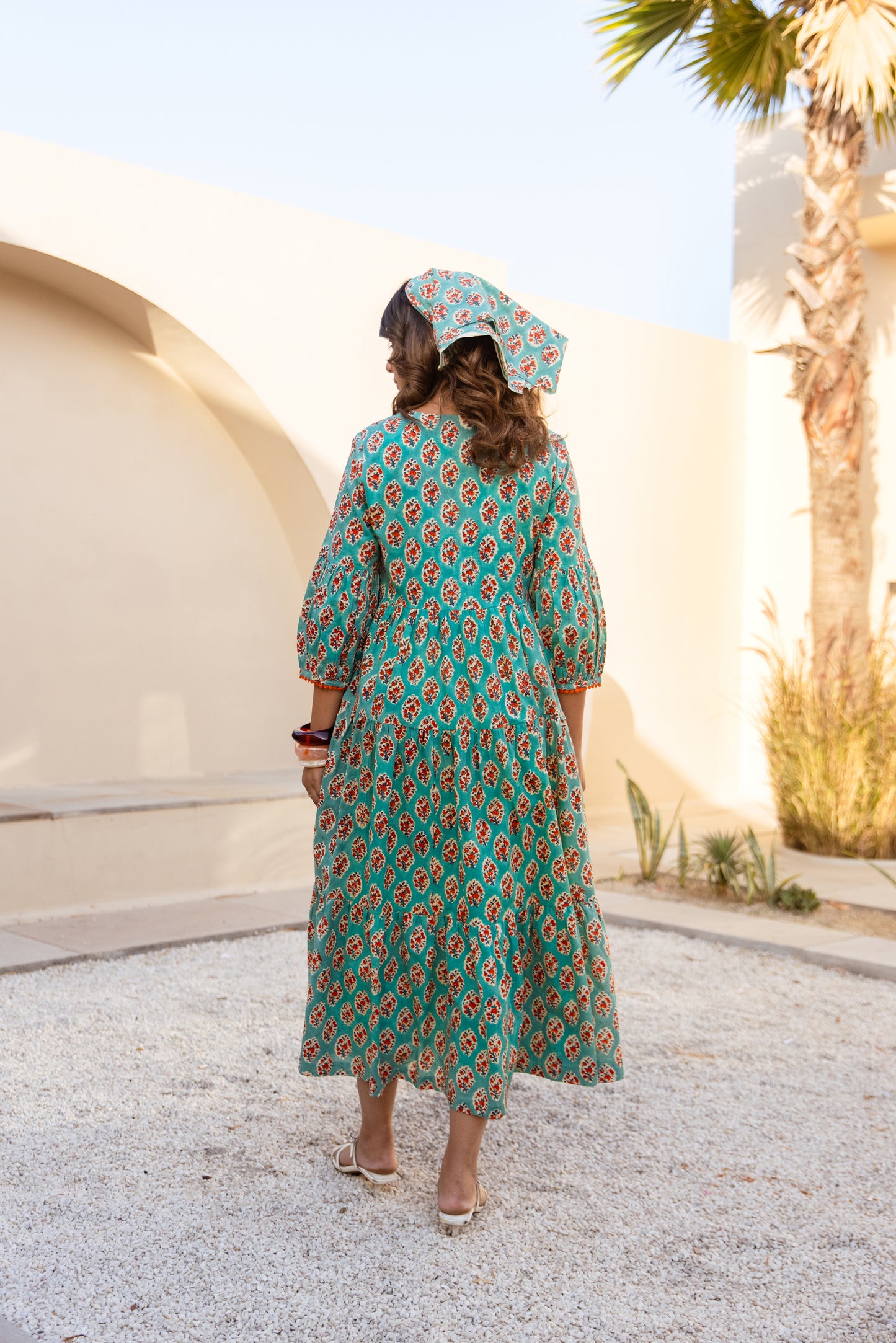 ZOYA DRESS - TURQUOISE FLORAL
