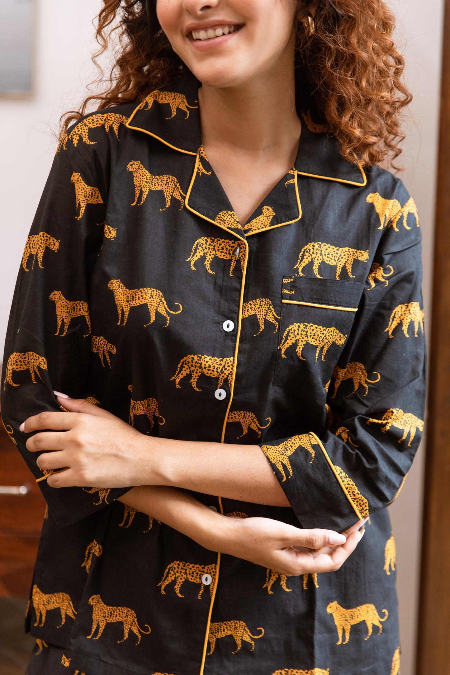 leopard print pyjama set