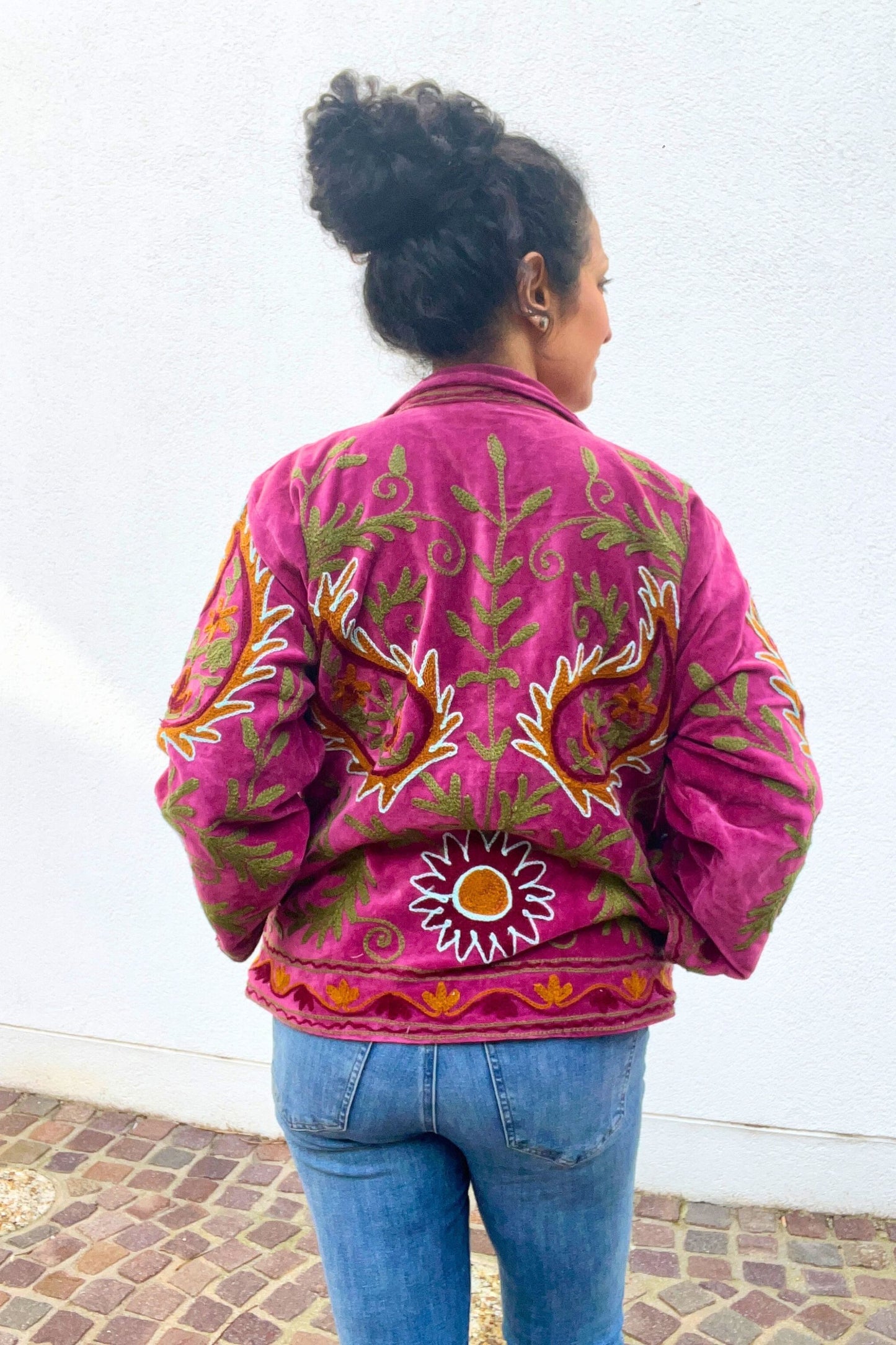 VELVET SUZANI JACKET - MAGENTA FLORAL