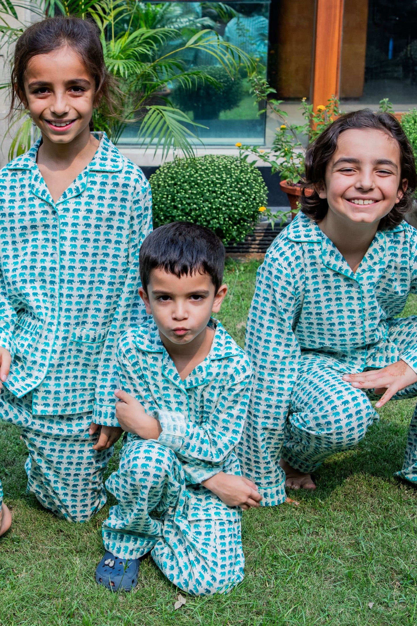 GREEN ELEPHANT KIDS COTTON PYJAMAS