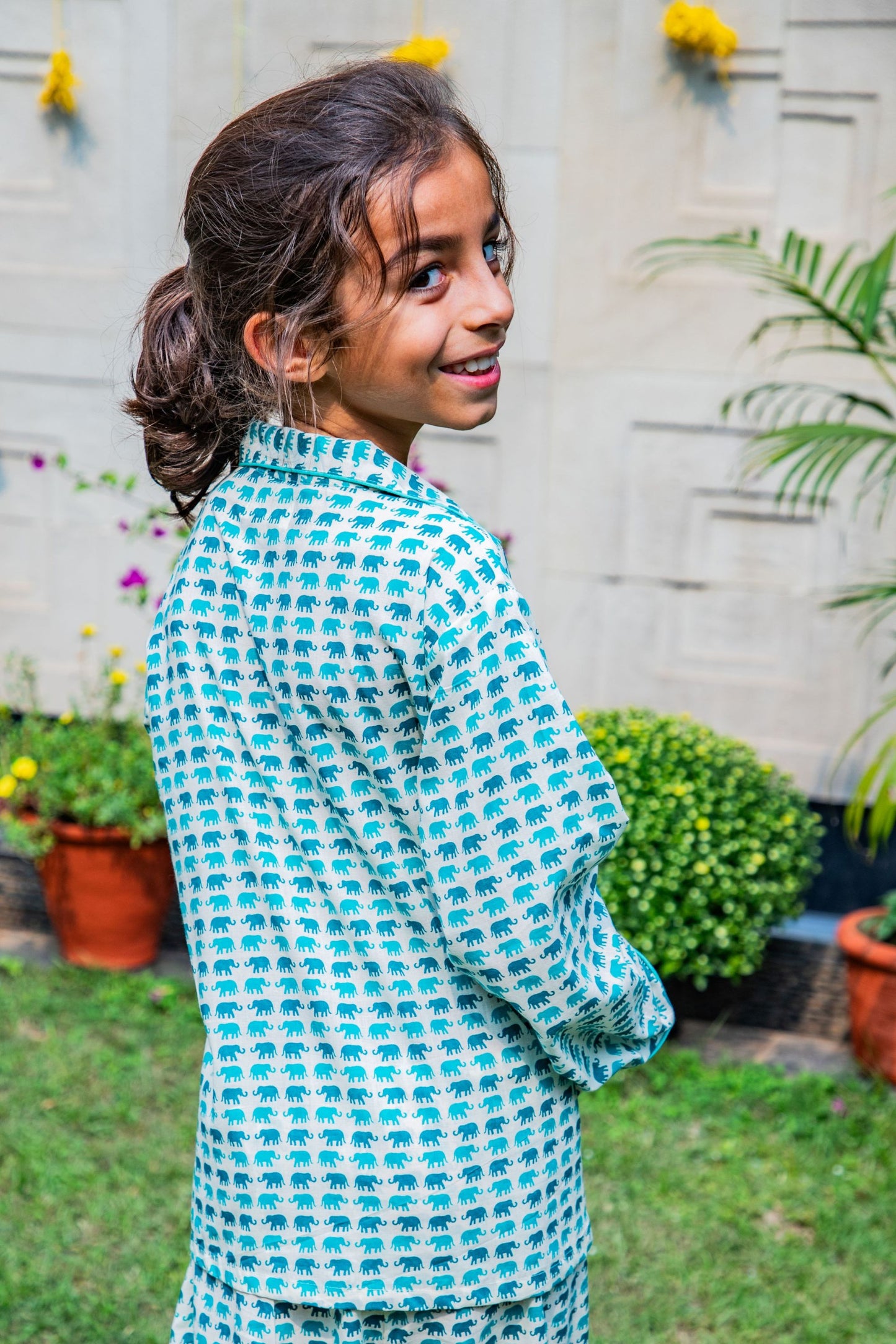 GREEN ELEPHANT KIDS COTTON PYJAMAS