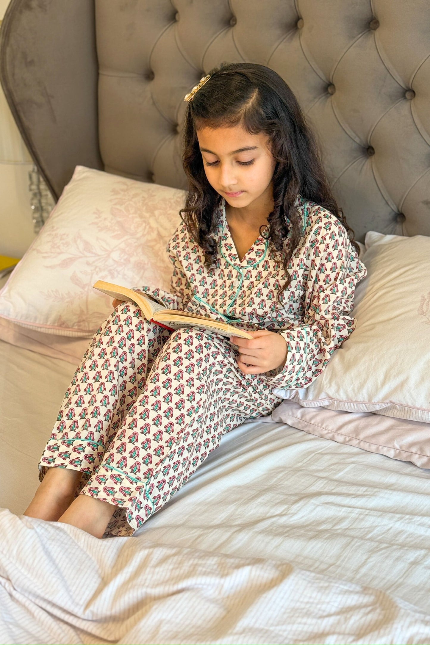 PINK PENGUIN KIDS COTTON PYJAMAS