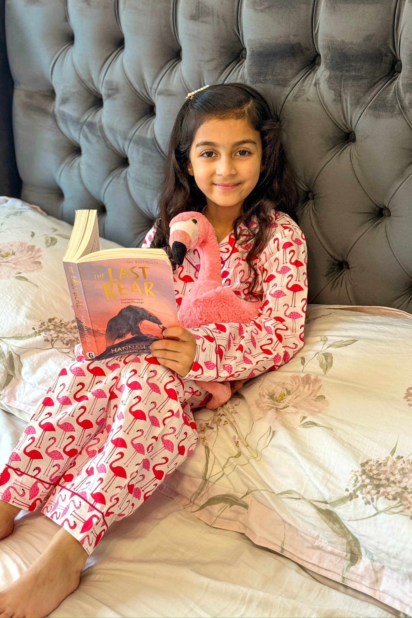 KIDS COTTON PYJAMAS - PINK FLAMINGO