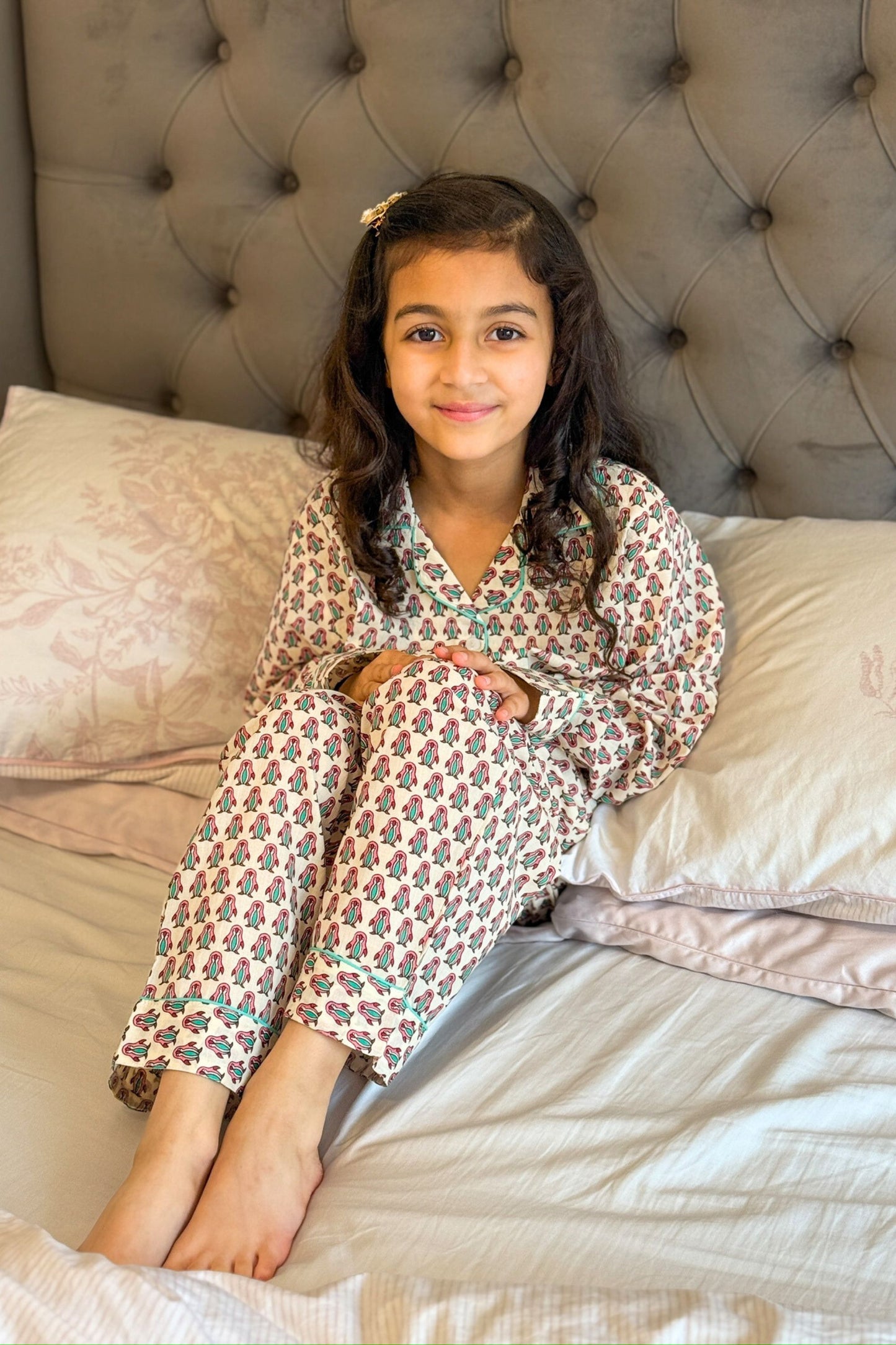 PINK PENGUIN KIDS COTTON PYJAMAS