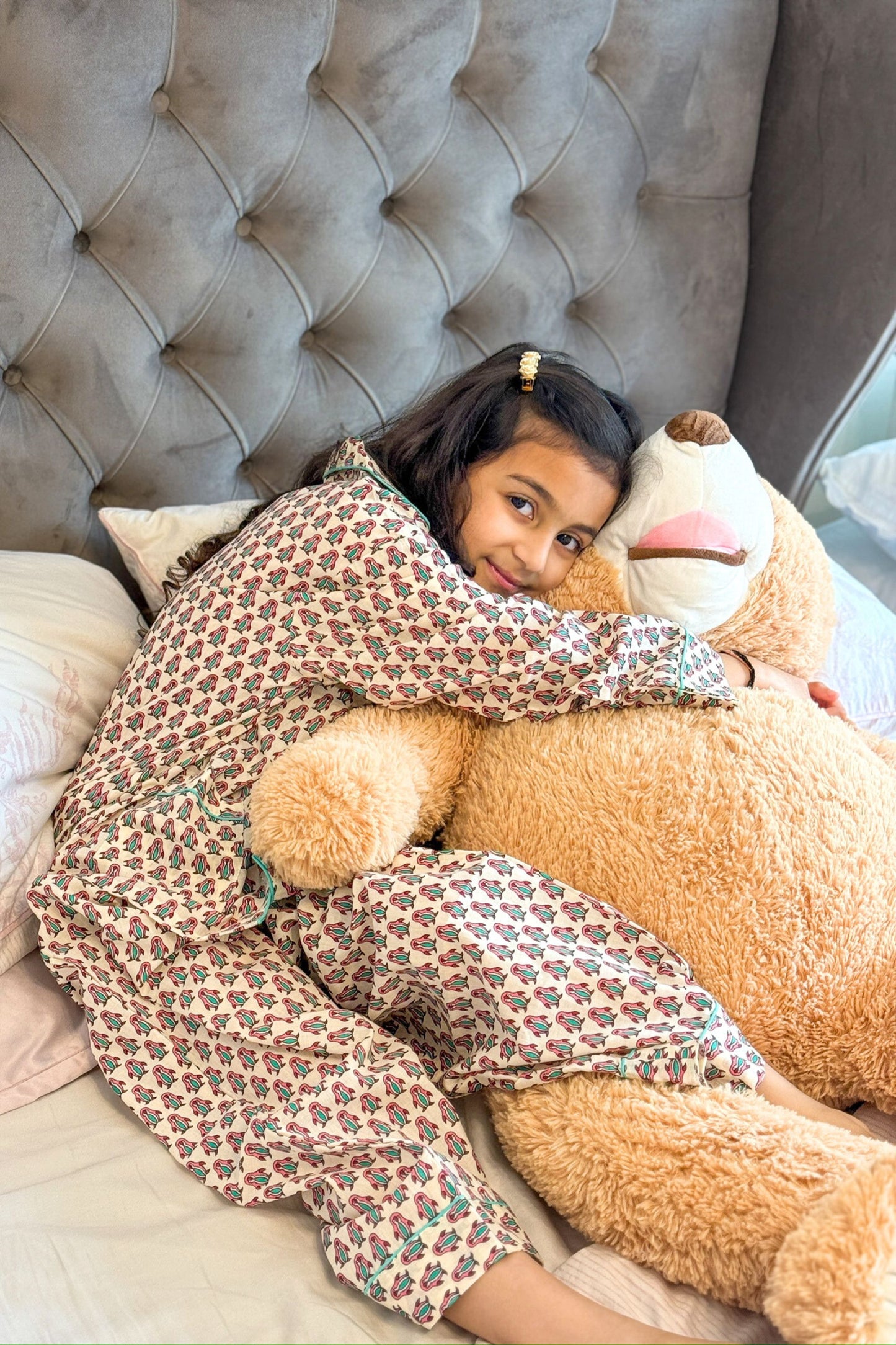 PINK PENGUIN KIDS COTTON PYJAMAS