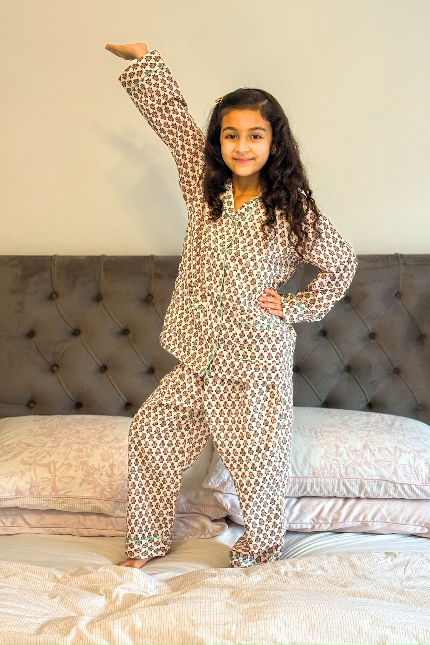 PINK PENGUIN KIDS COTTON PYJAMAS