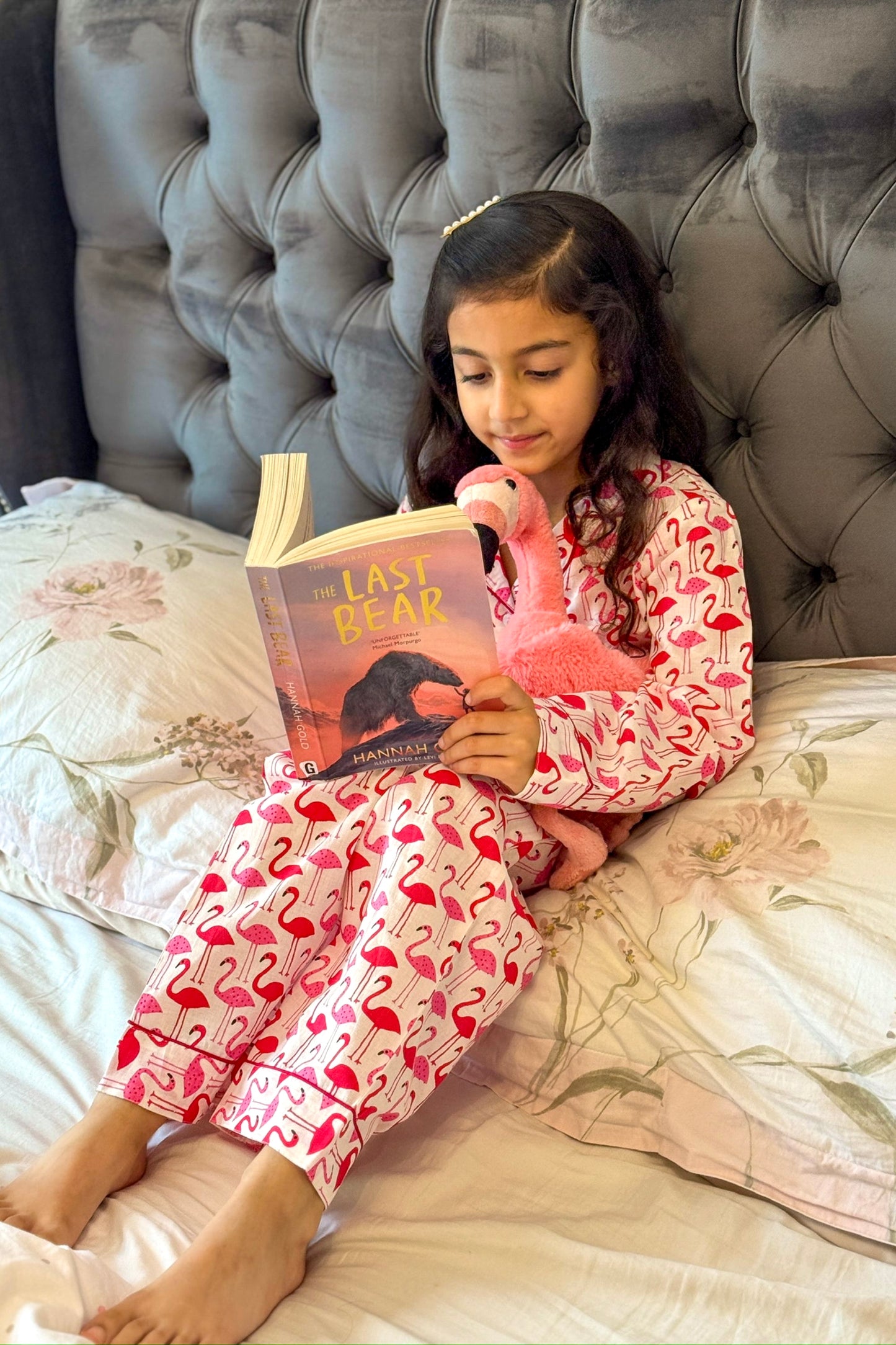 KIDS COTTON PYJAMAS - PINK FLAMINGO