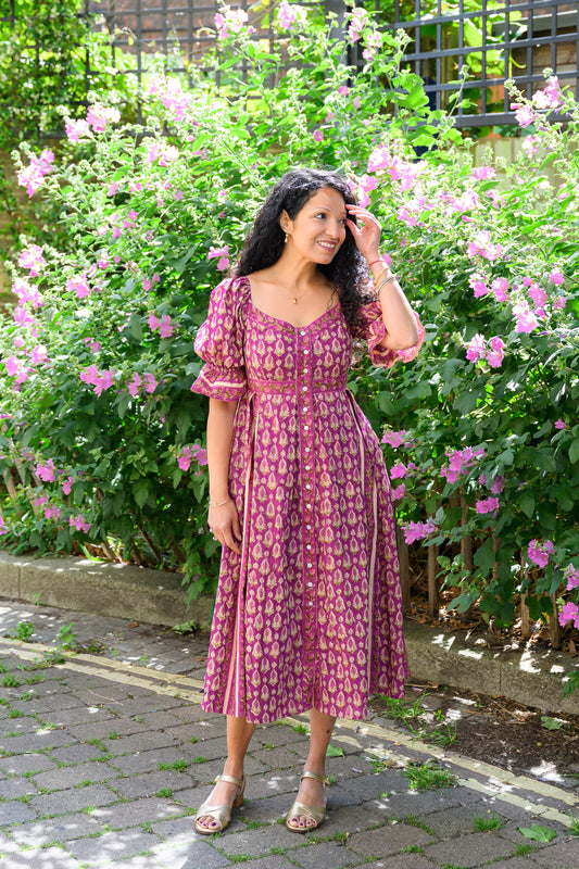FLORENCE DRESS – MULBERRY PINK