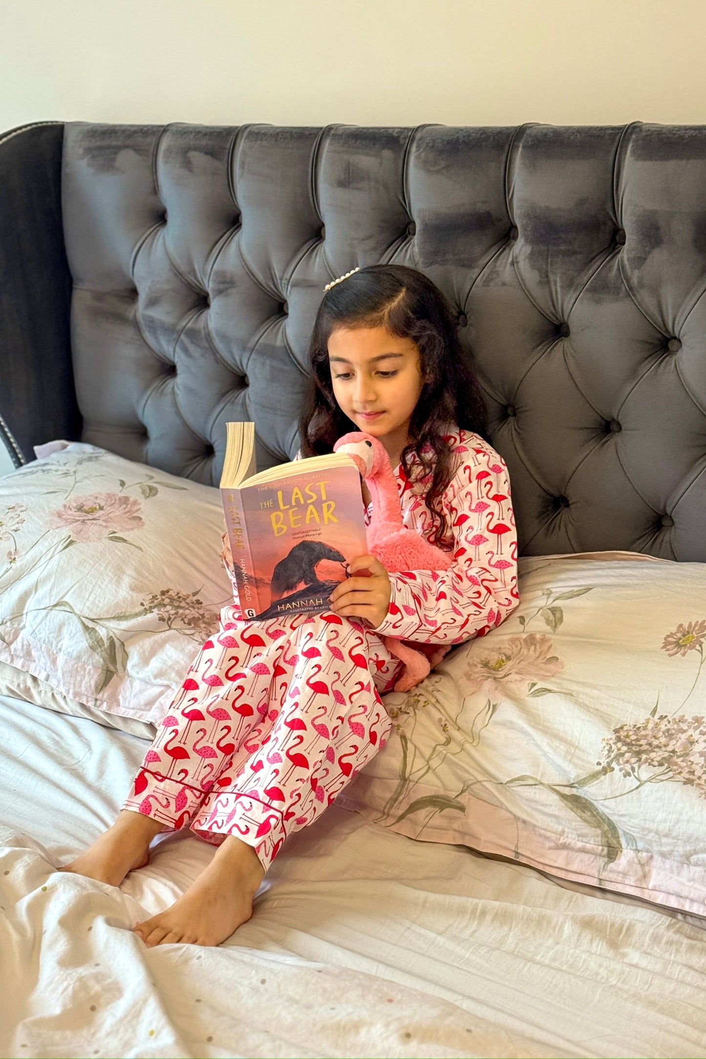 KIDS COTTON PYJAMAS - PINK FLAMINGO