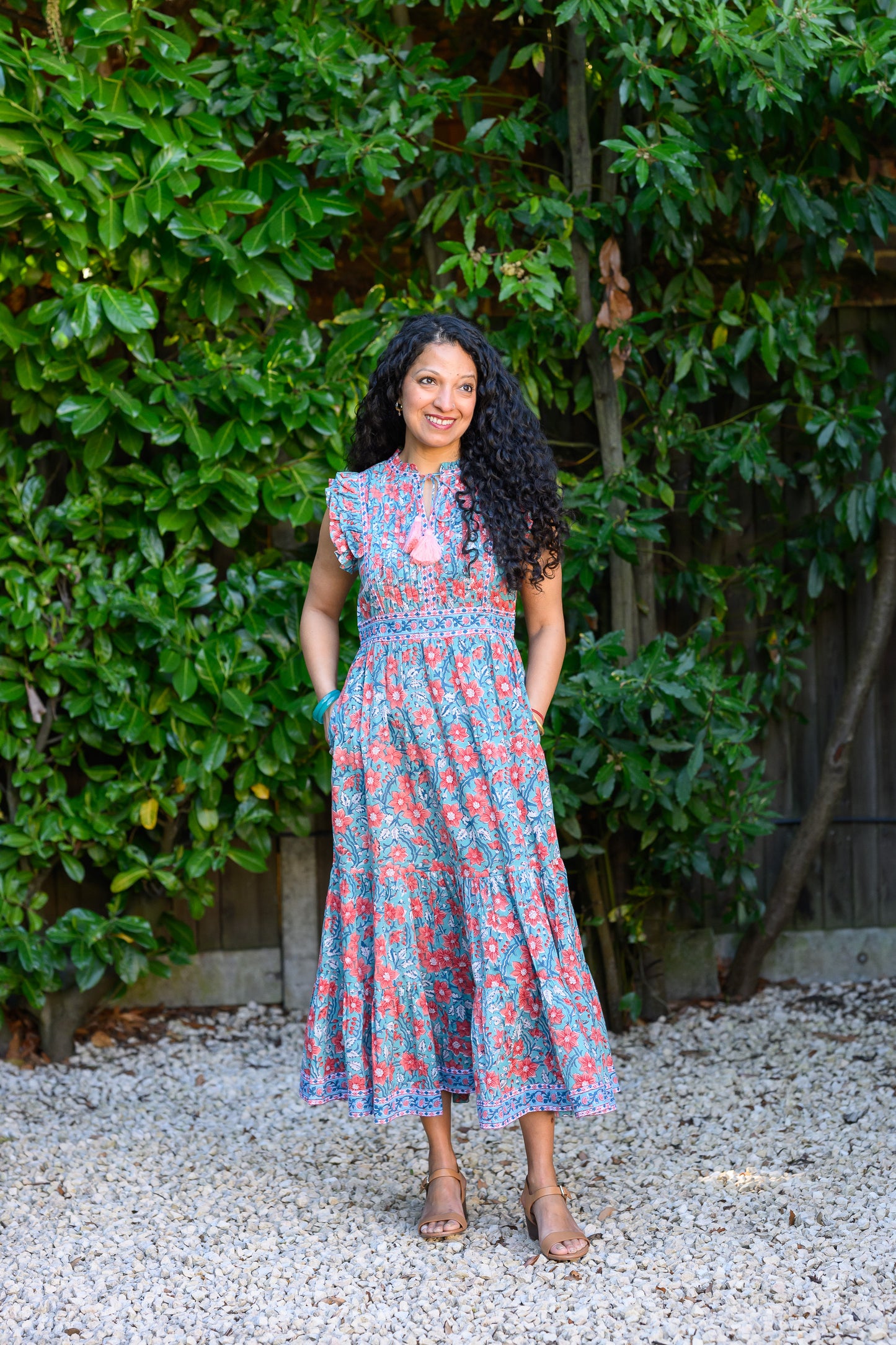 AVA DRESS - TURQUOISE FLORAL