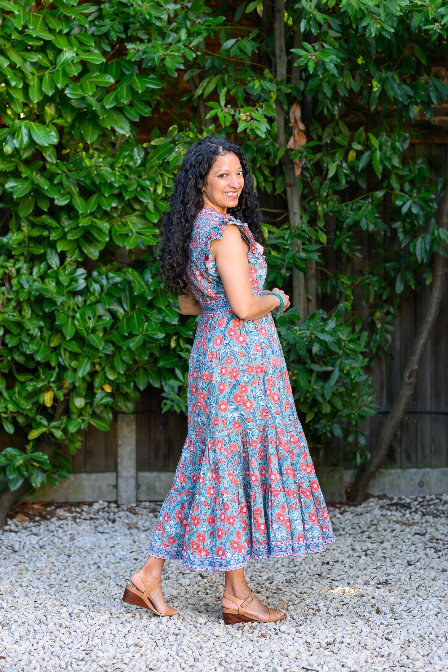AVA DRESS - TURQUOISE FLORAL