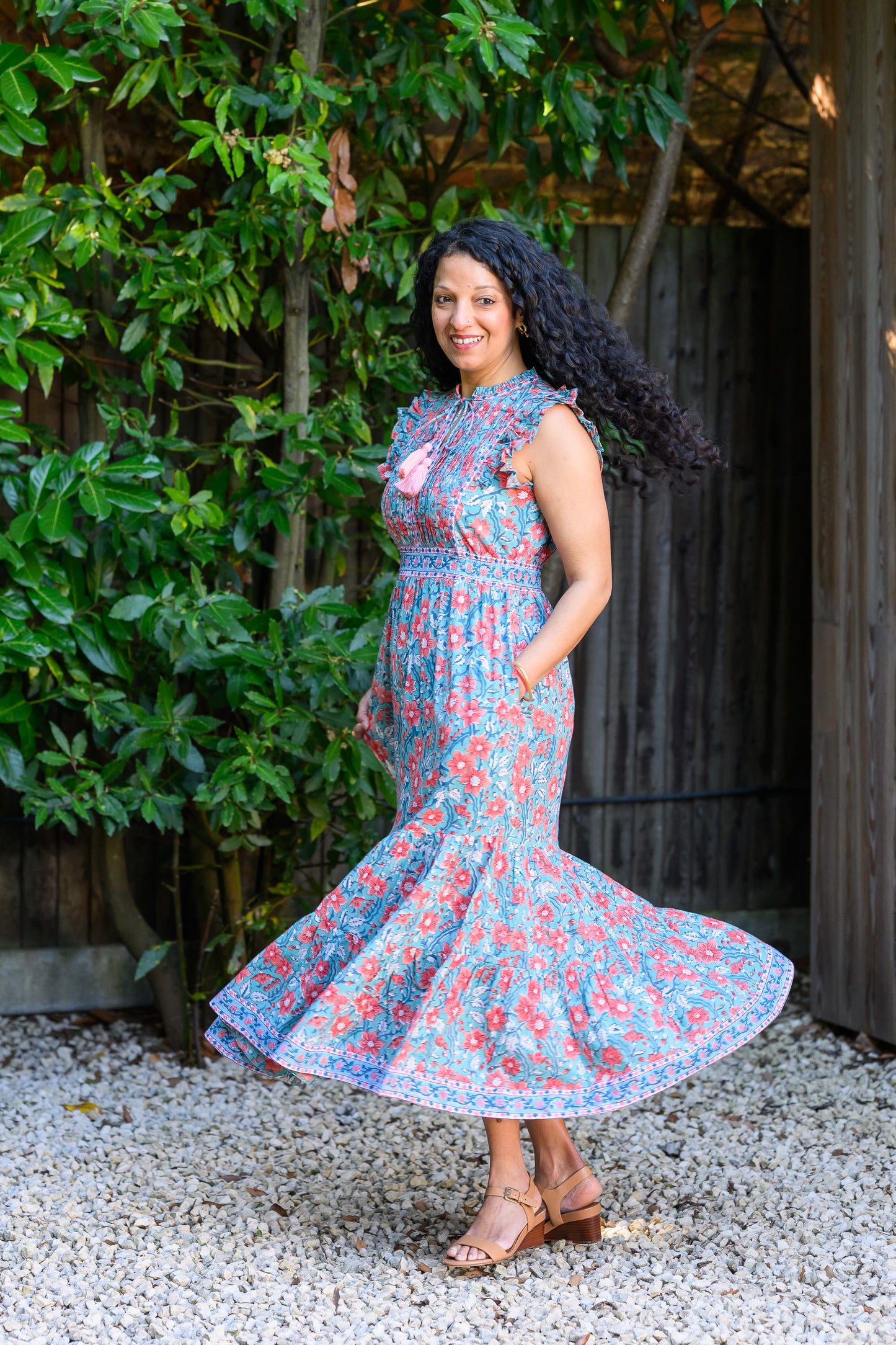 AVA DRESS - TURQUOISE FLORAL