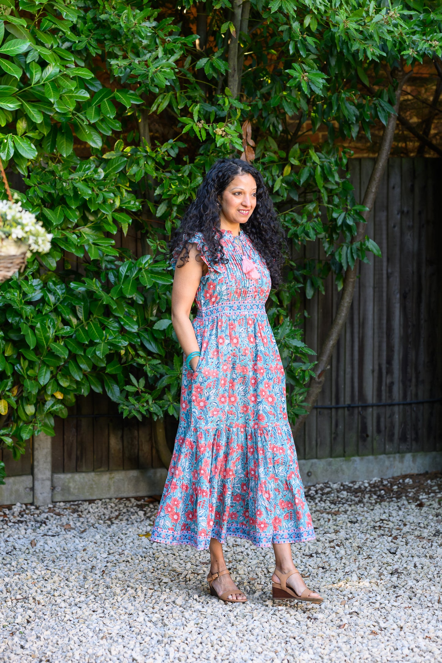 AVA DRESS - TURQUOISE FLORAL