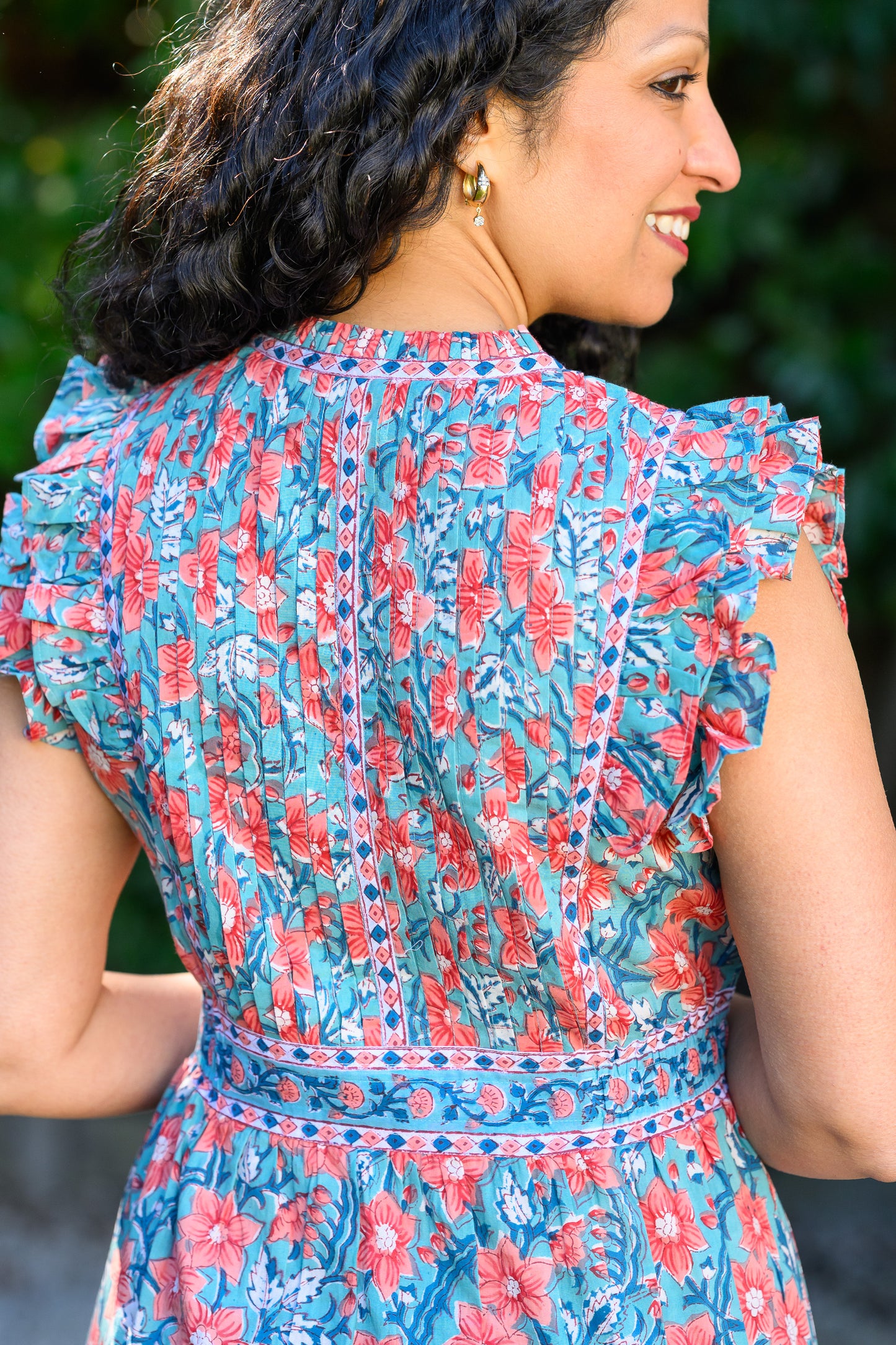 AVA DRESS - TURQUOISE FLORAL