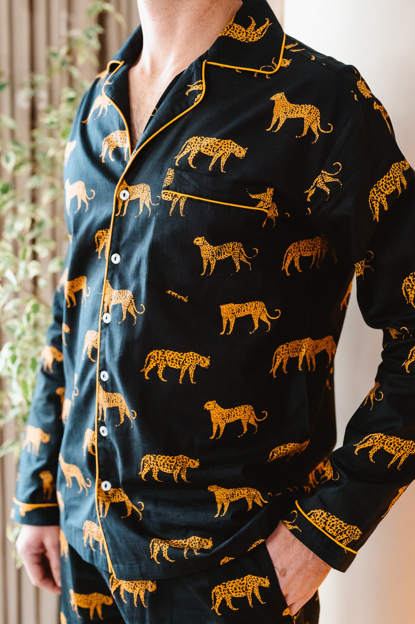 Leopard print pyjamas set