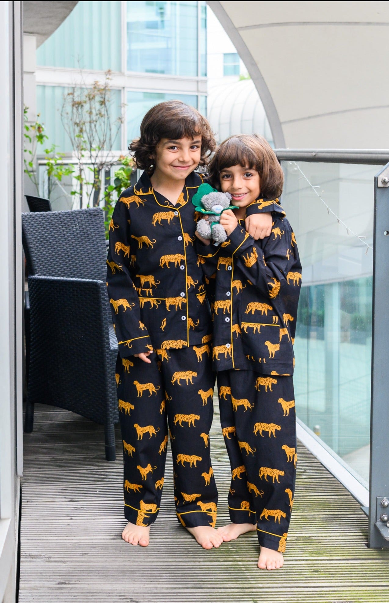 UNISEX KIDS COTTON PYJAMAS IN LULLABY LEOPARD