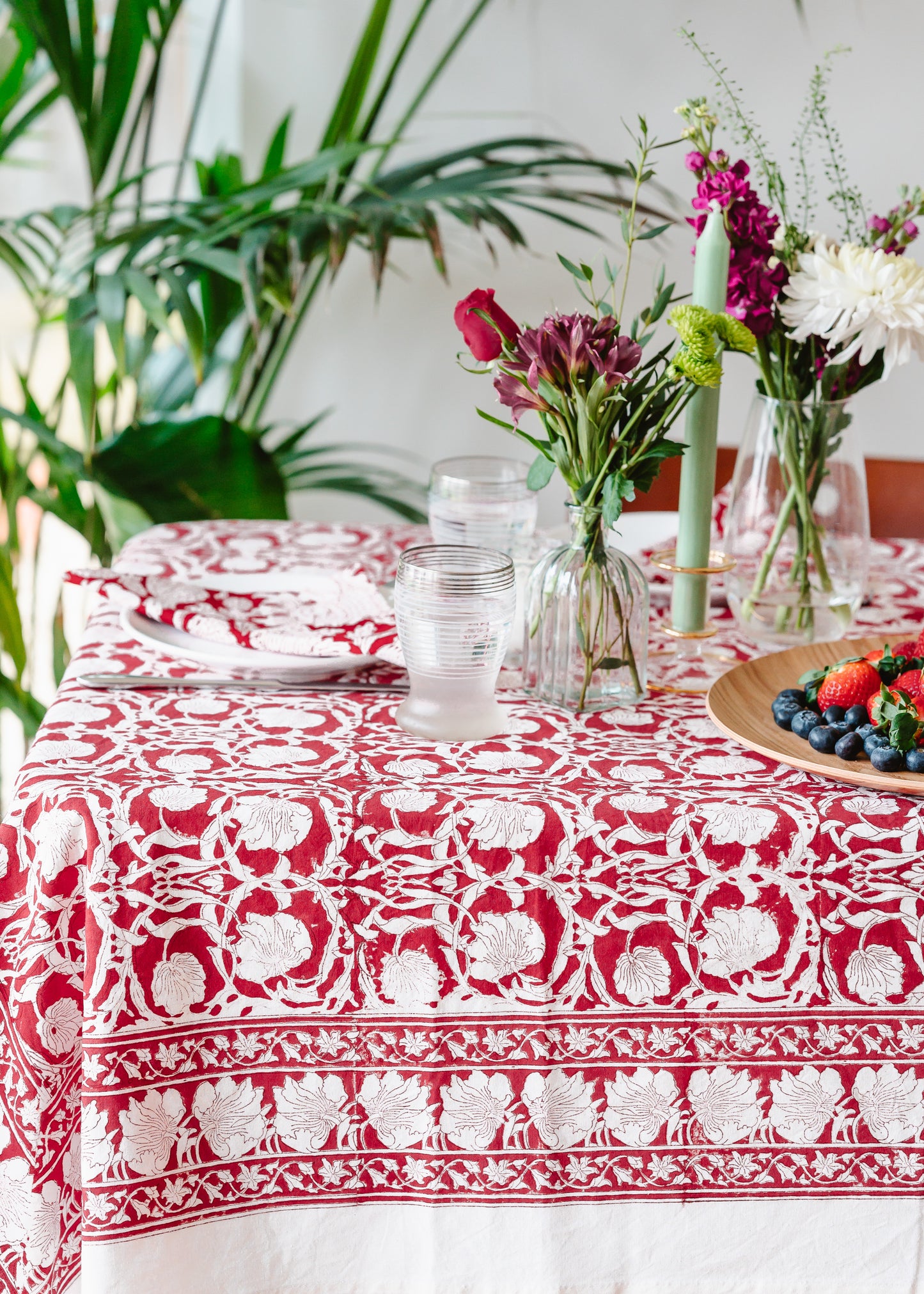 ARUNA BLOCK PRINT TABLECLOTH