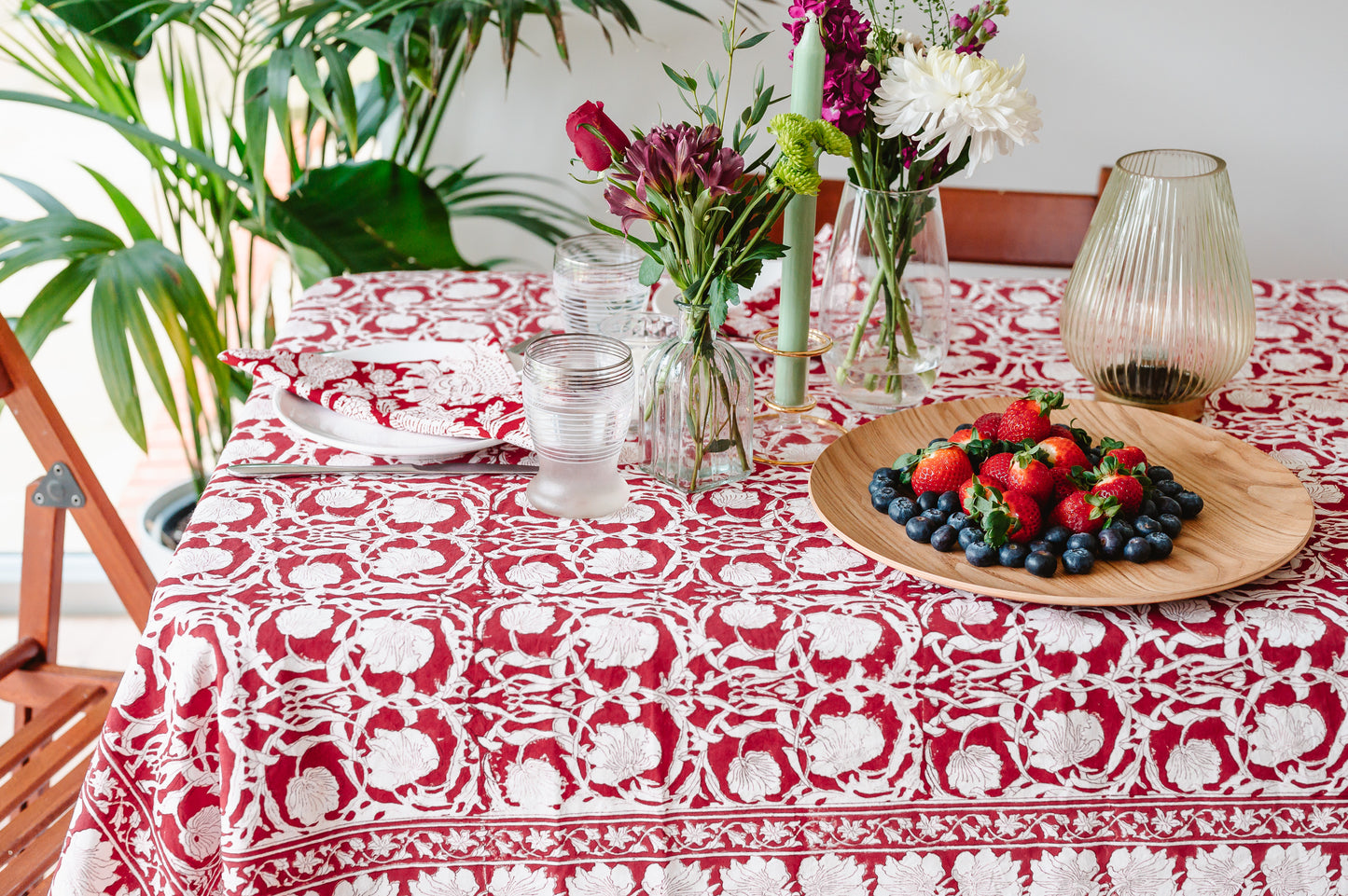 ARUNA BLOCK PRINT TABLECLOTH