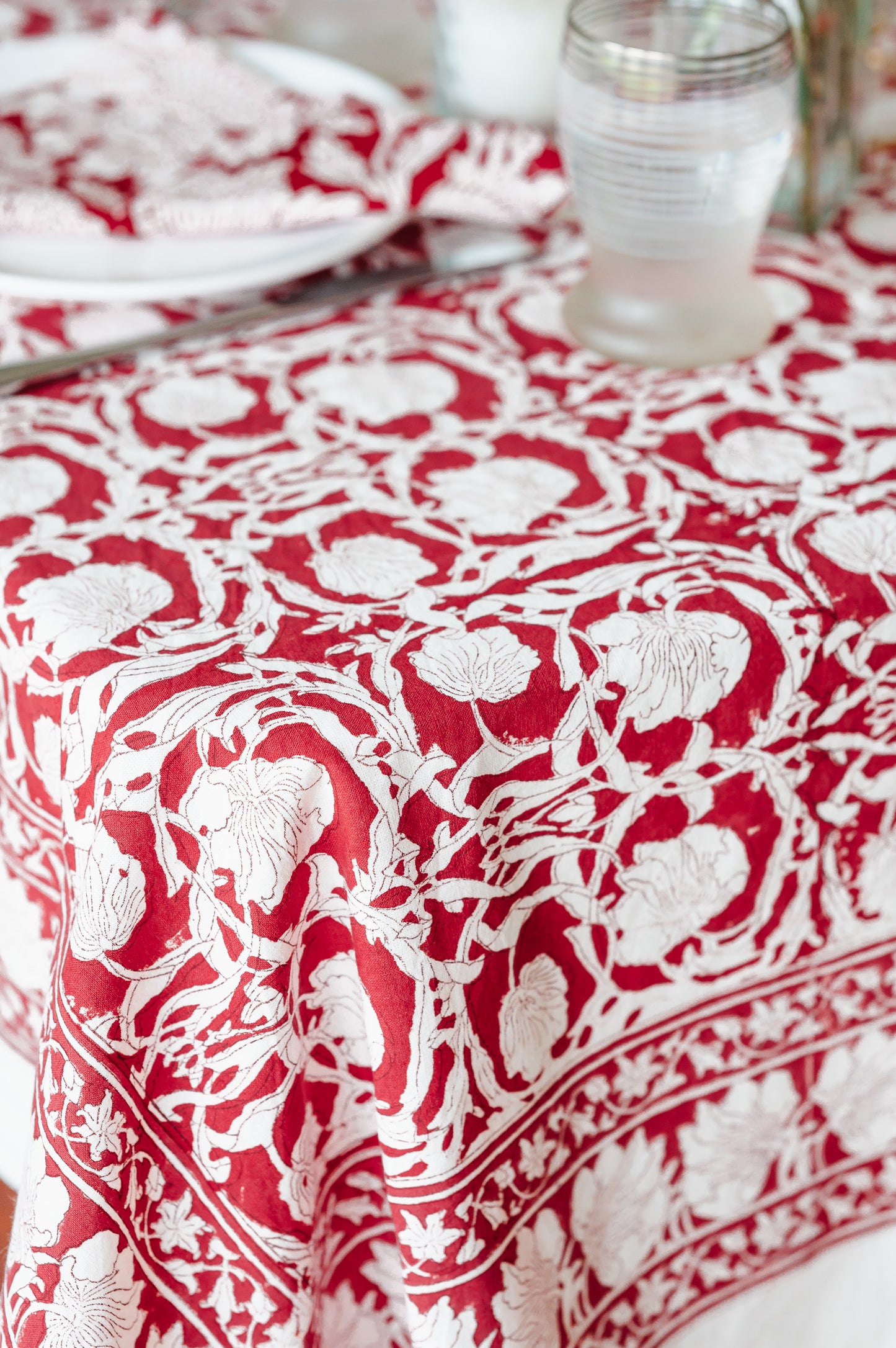 ARUNA BLOCK PRINT TABLECLOTH