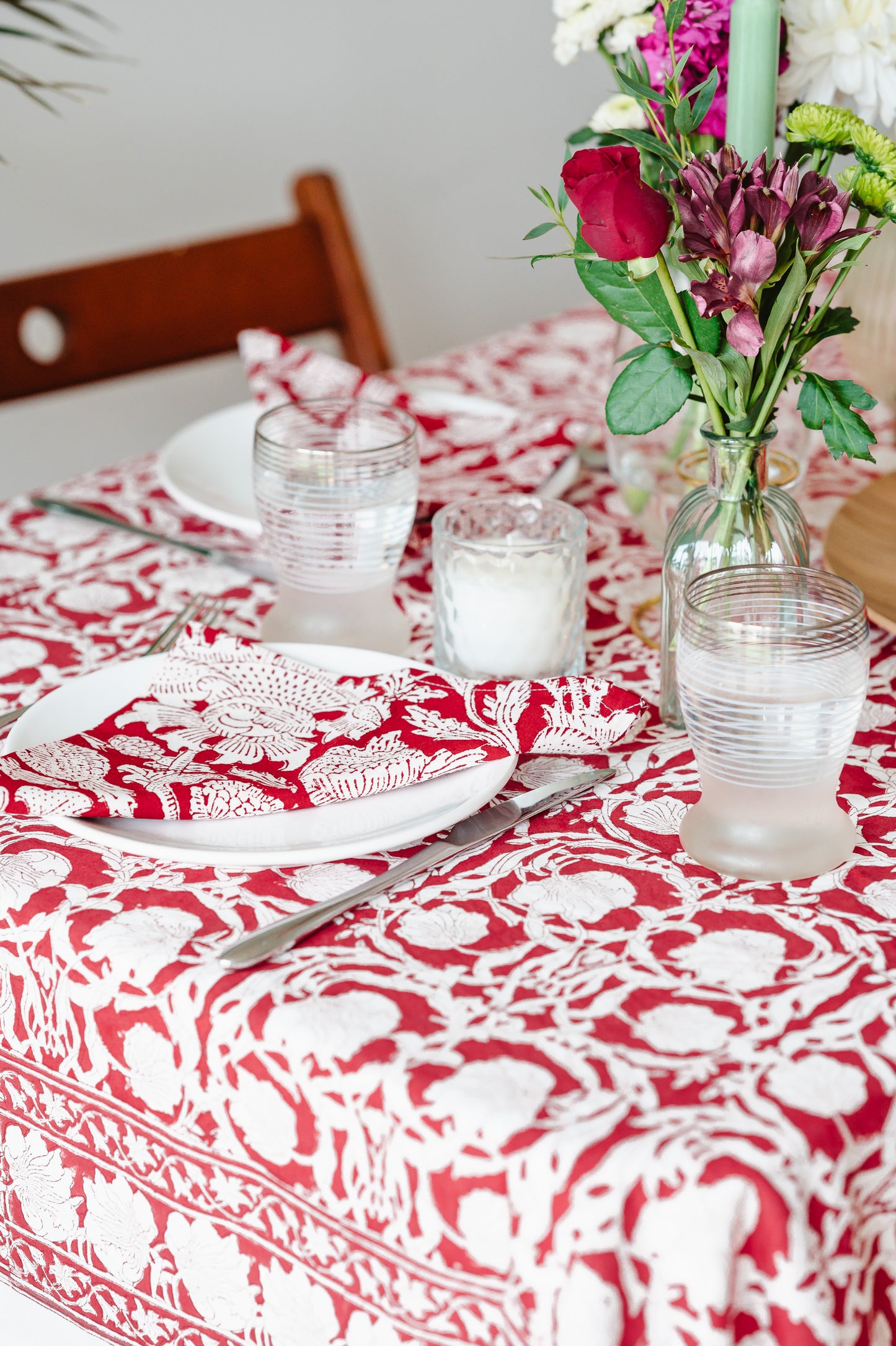 ARUNA BLOCK PRINT TABLECLOTH