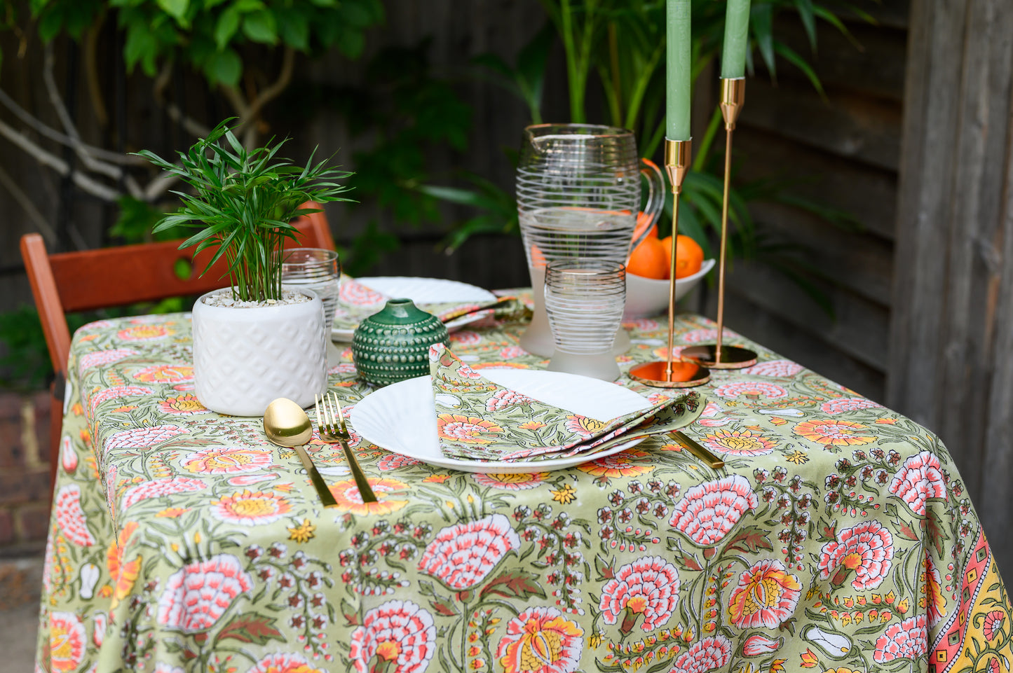 NARANGI BLOCK PRINT TABLECLOTH