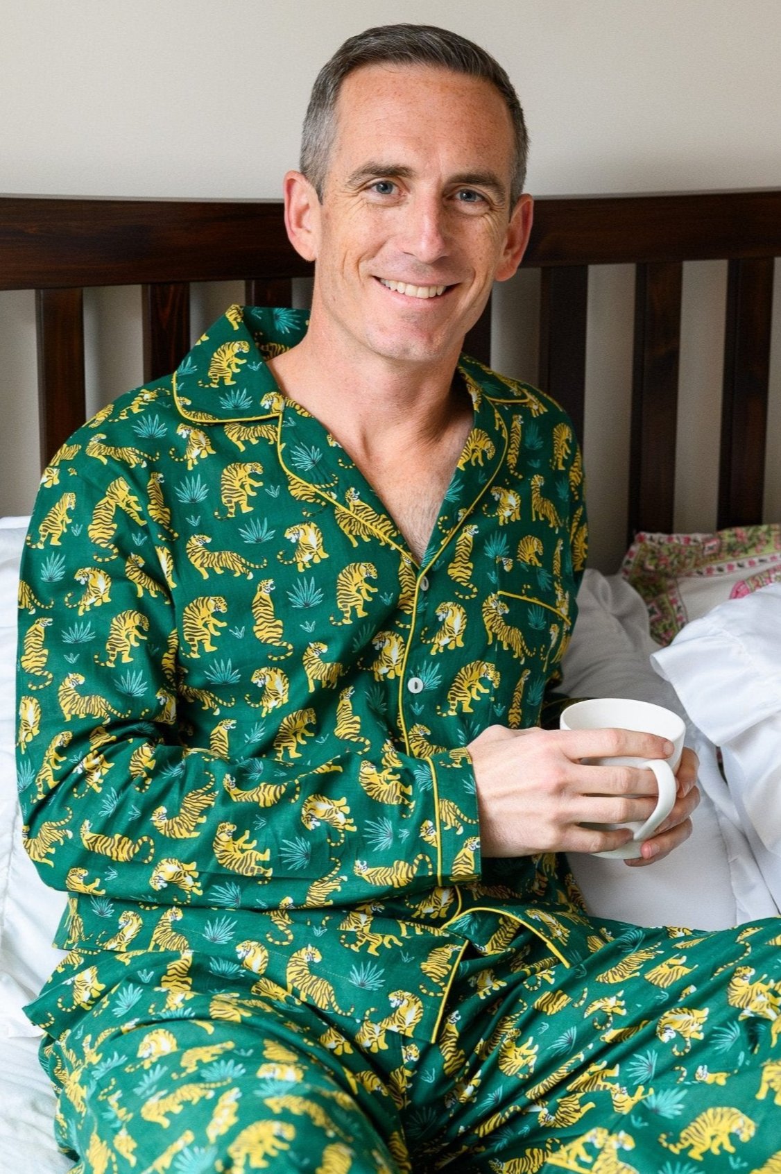 JADE TIGER MEN’S LONG PYJAMAS