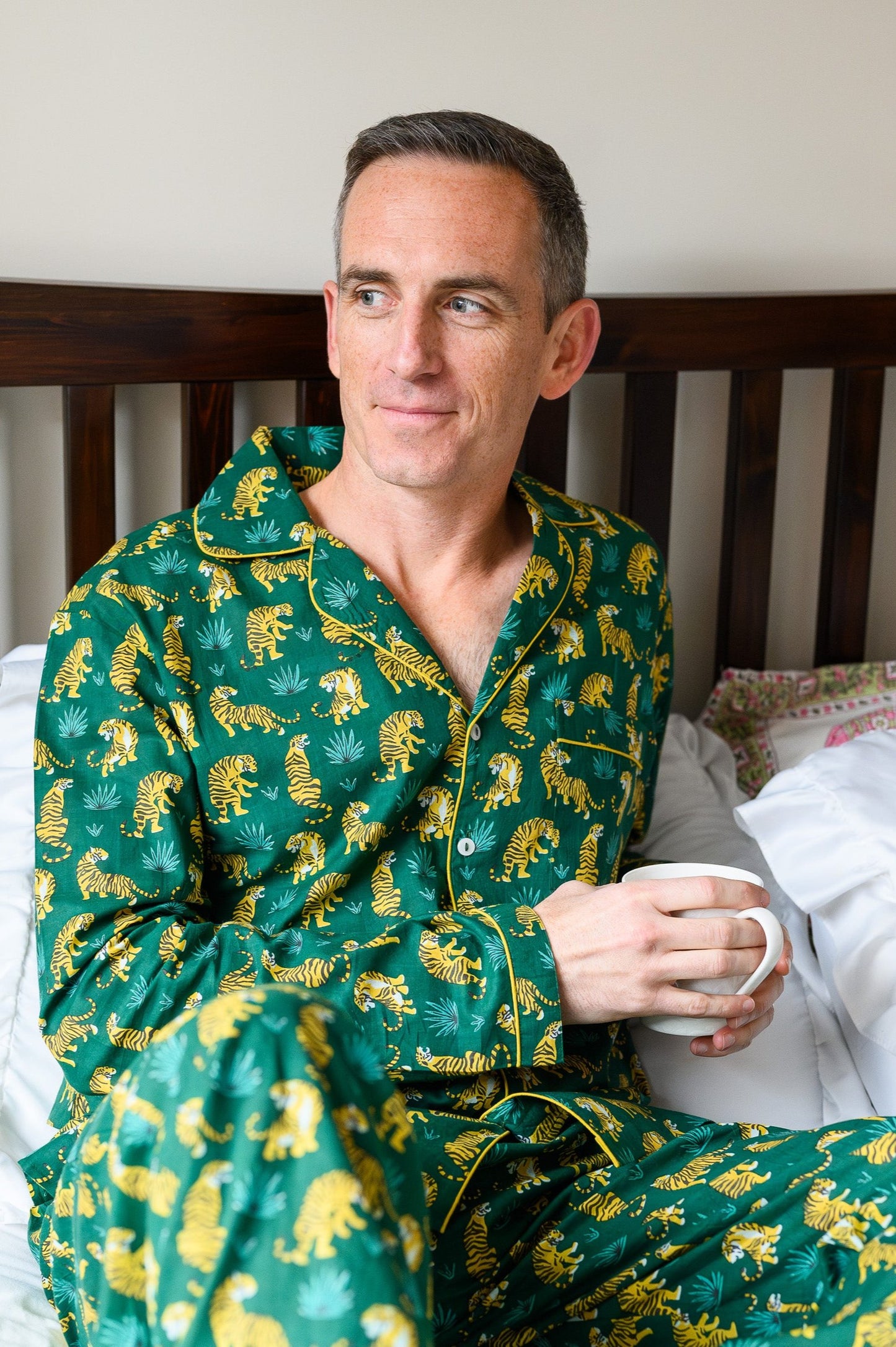 JADE TIGER MEN’S LONG PYJAMAS