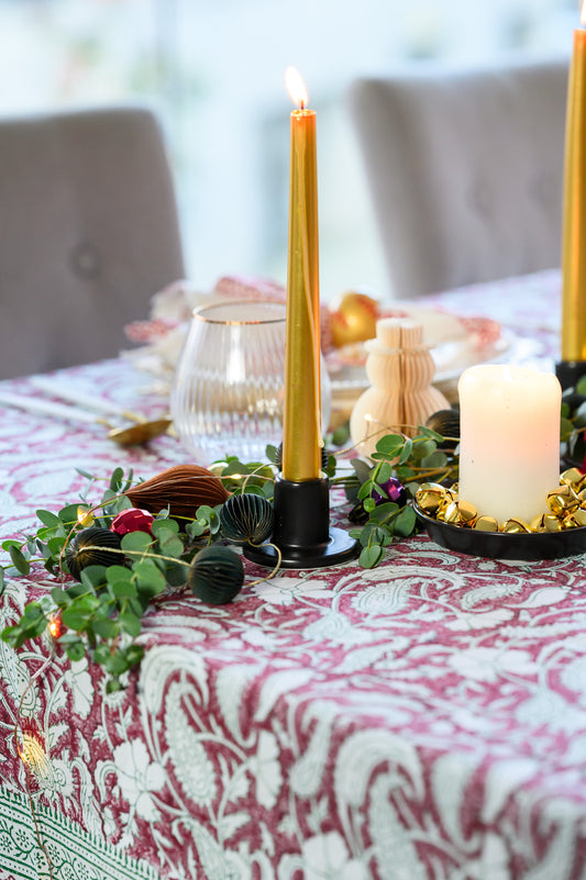 BLOCK PRINT TABLECLOTH