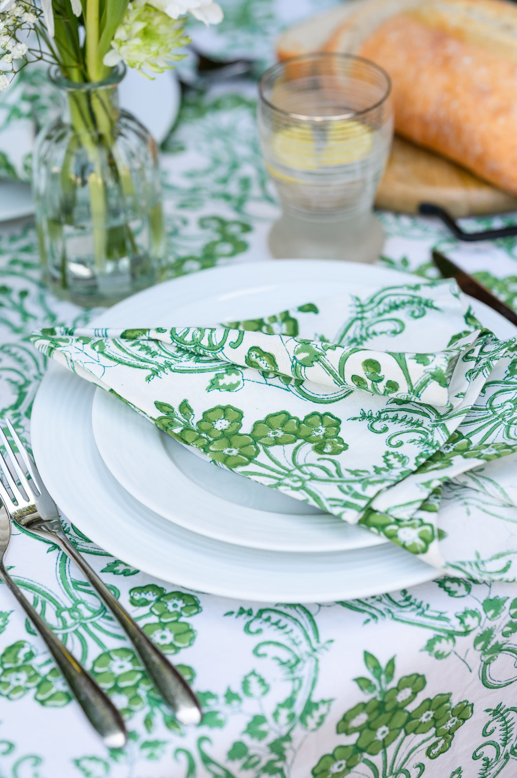 Jasmine Block Print Napkins 