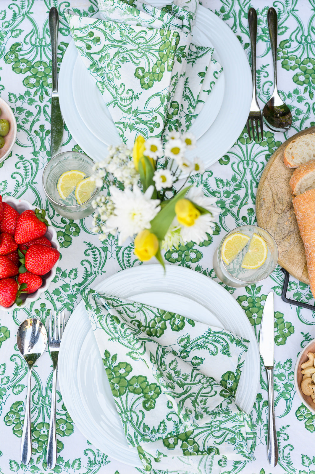 Jasmine Block Print Napkins 