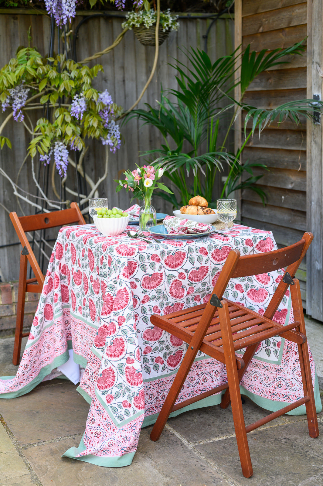 PINK LOTUS TABLECLOTH