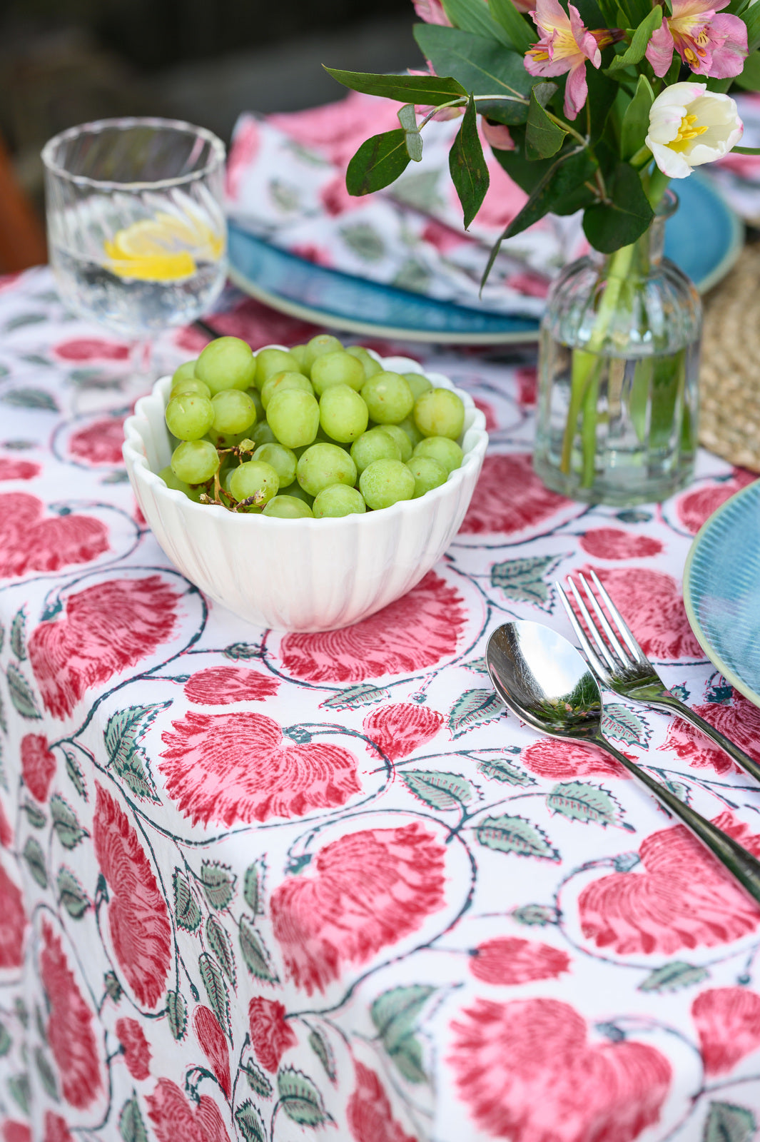 PINK LOTUS TABLECLOTH