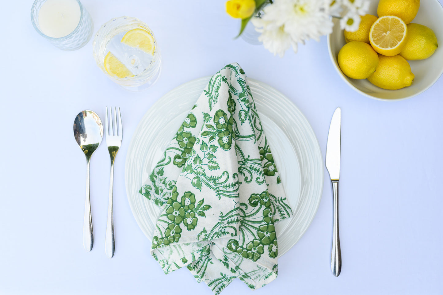 Jasmine Block Print Napkins 