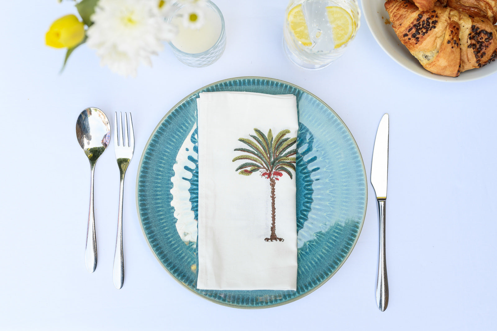 Palm Tree Block Print Napkins