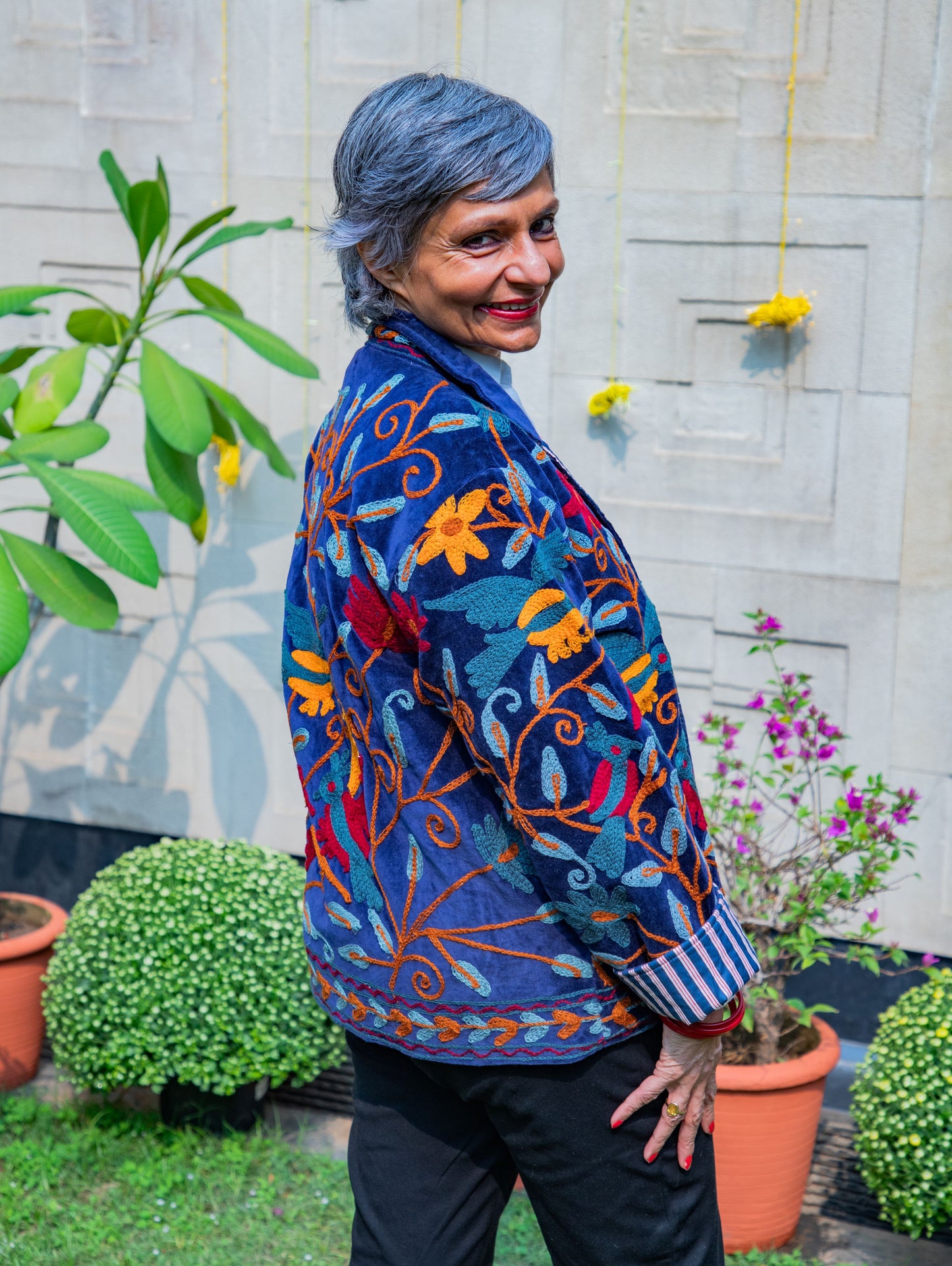 VELVET SUZANI JACKET - NAVY