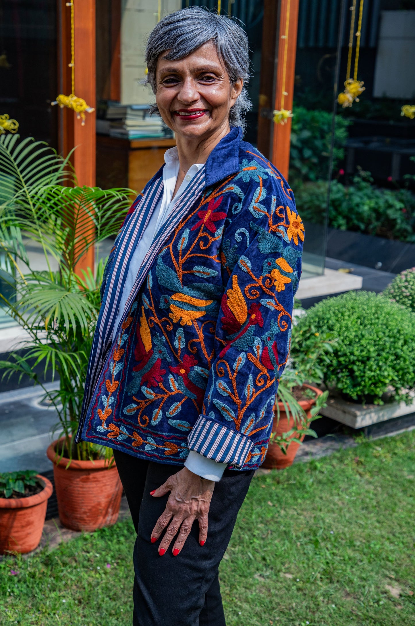 VELVET SUZANI JACKET - NAVY