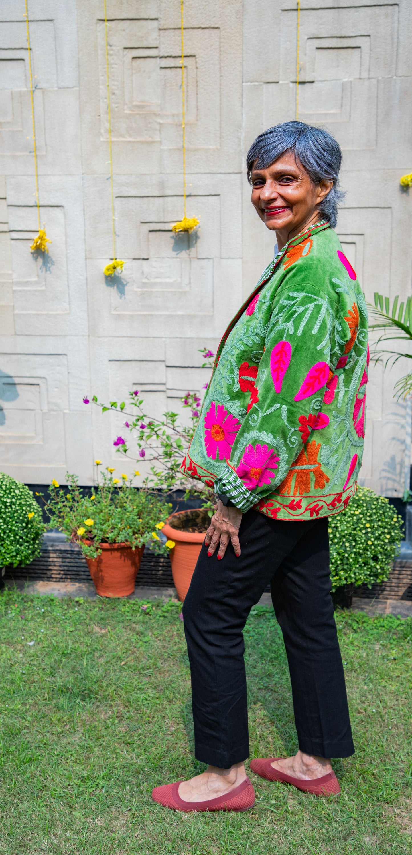 VELVET SUZANI JACKET - EMERALD GREEN