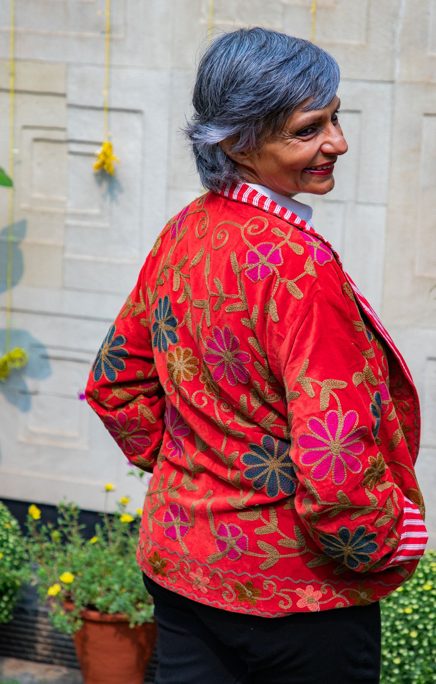 VELVET SUZANI JACKET - BURNT ORANGE