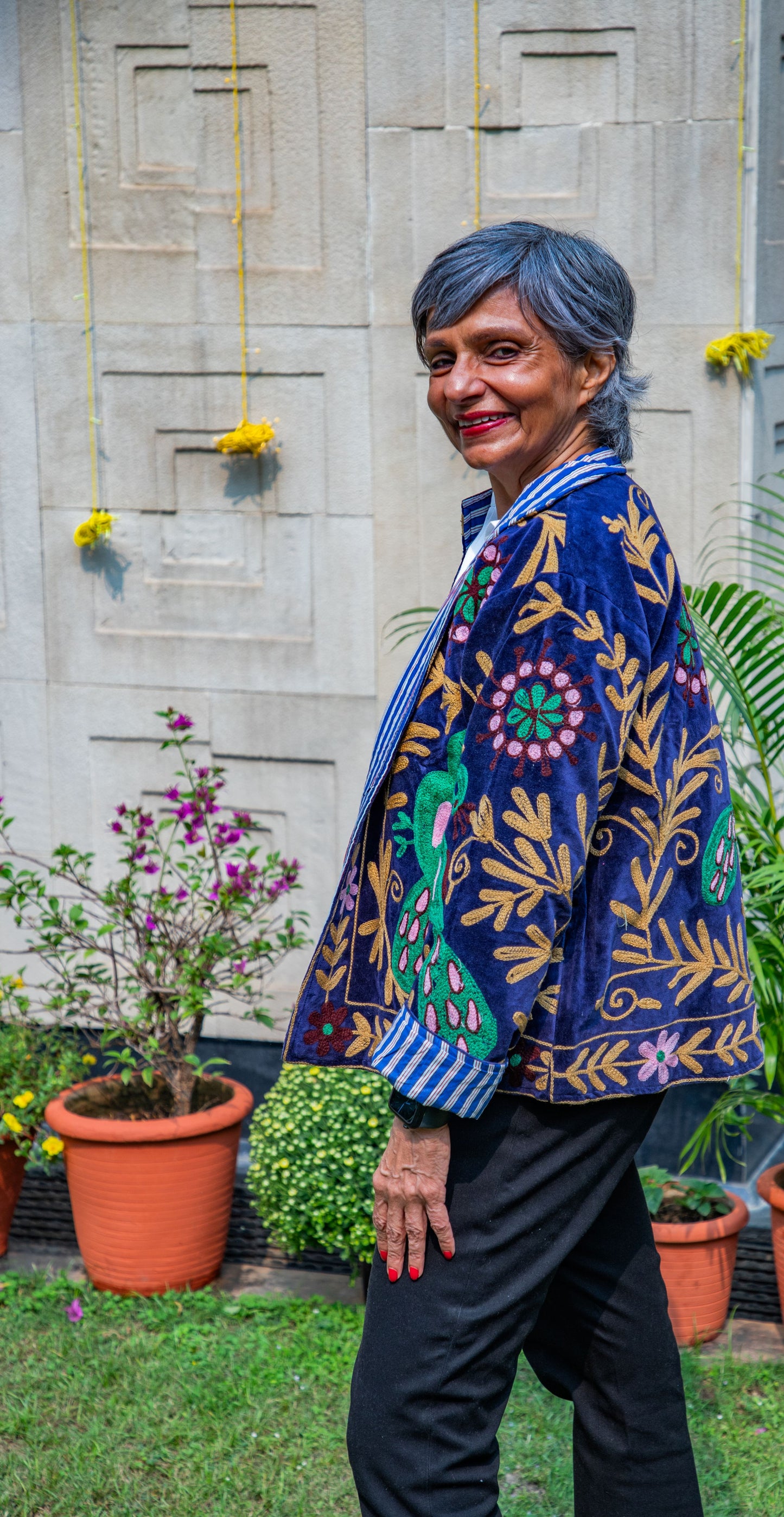 VELVET SUZANI JACKET - ROYAL BLUE PEACOCK