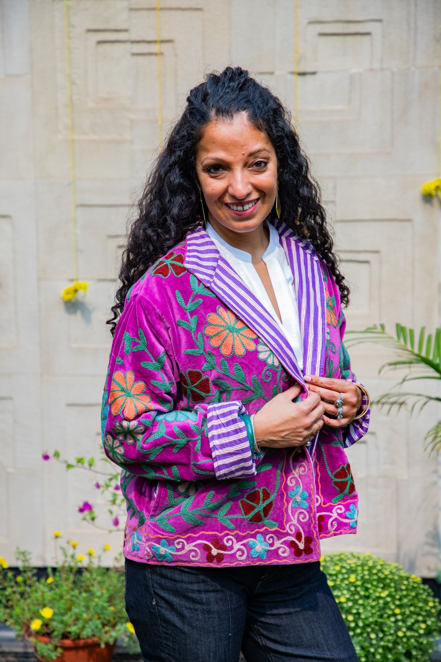 VELVET SUZANI JACKET - PURPLE