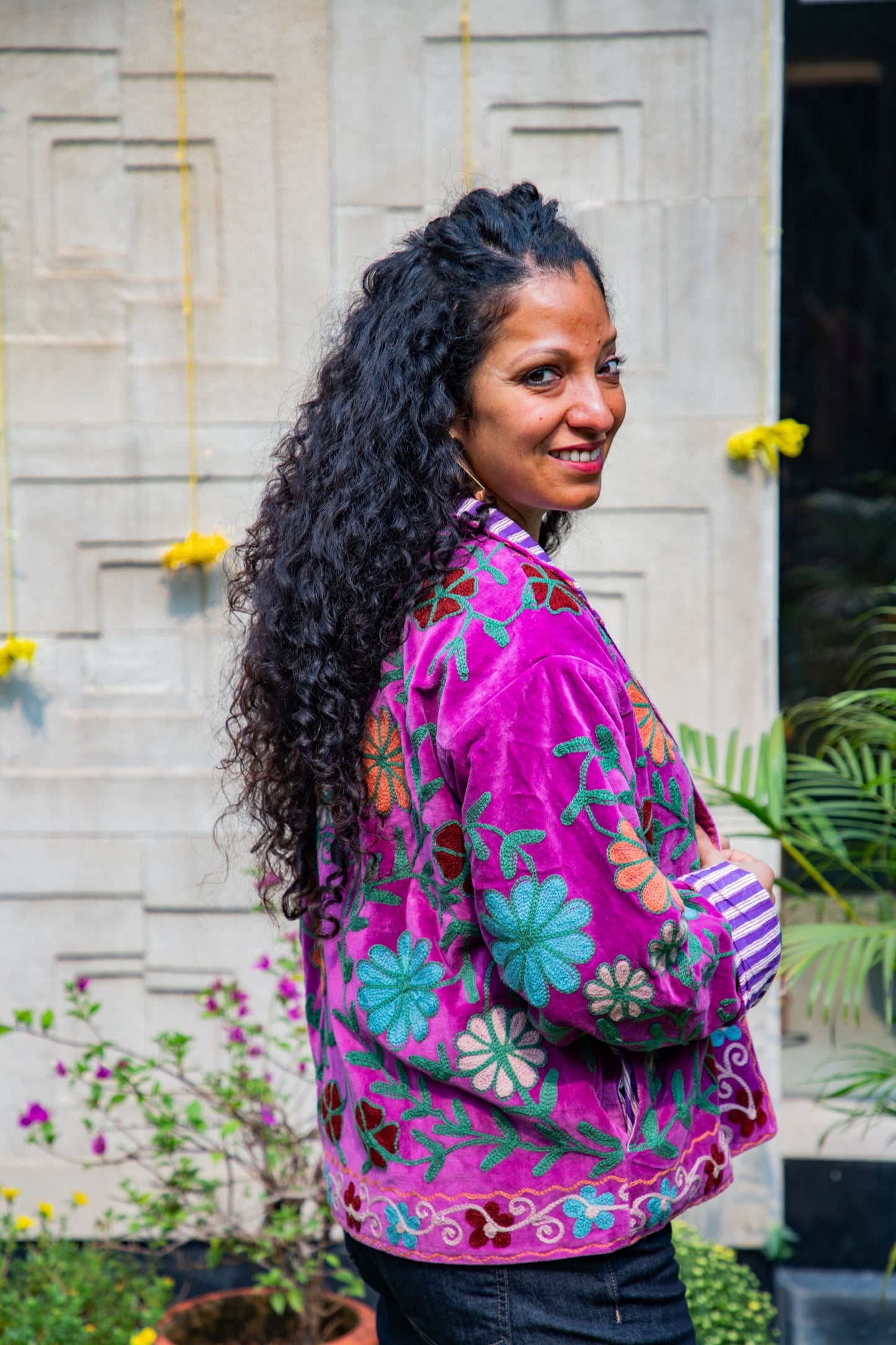 VELVET SUZANI JACKET - PURPLE