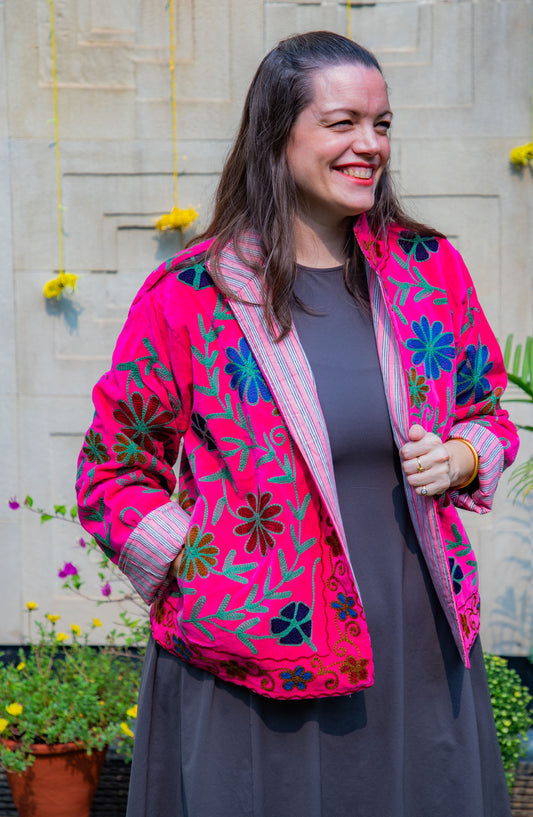 VELVET SUZANI JACKET - RANI PINK